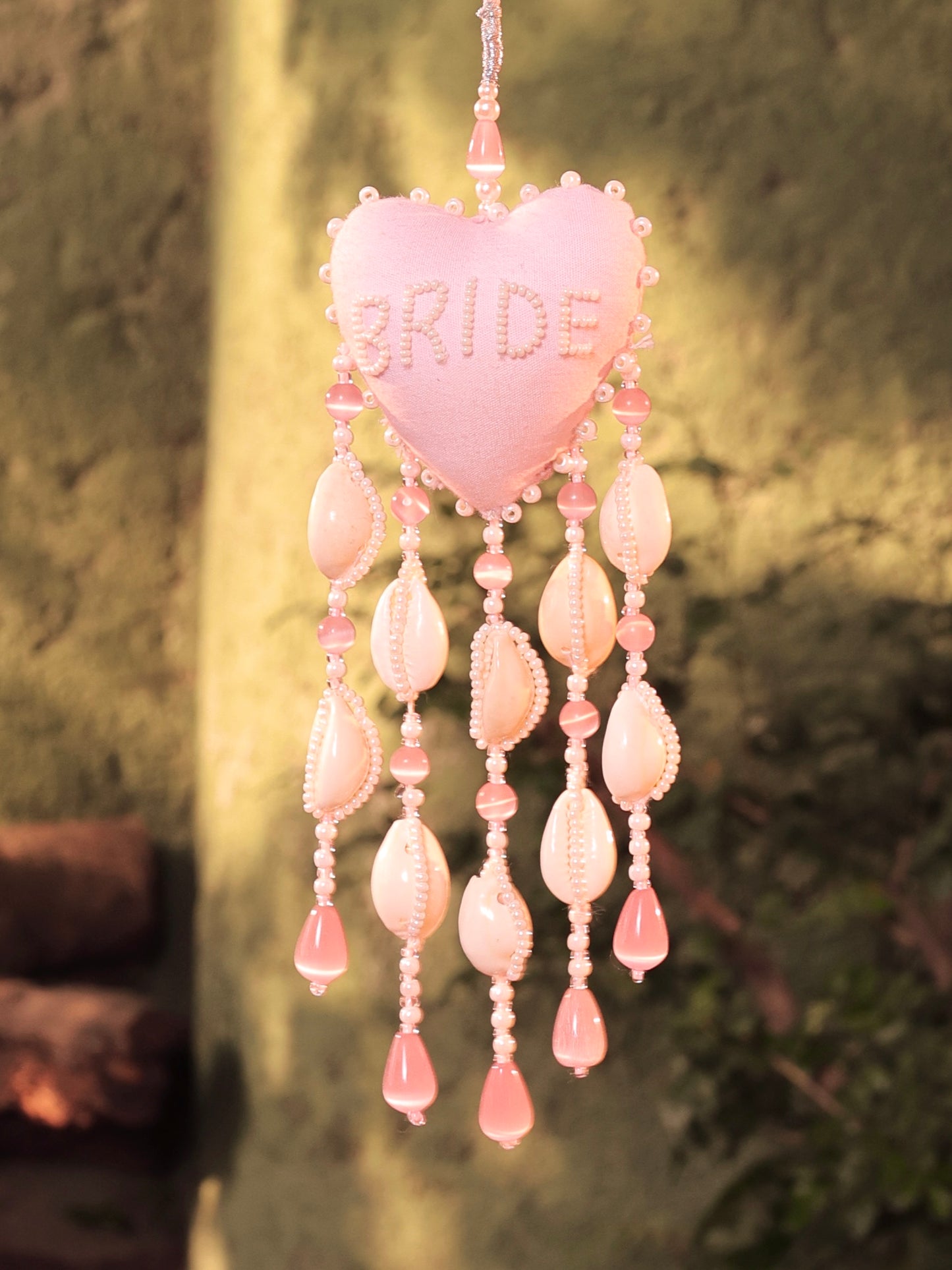 Bride Soft Pink Cowrie Single Hand Bracelet with Latkan