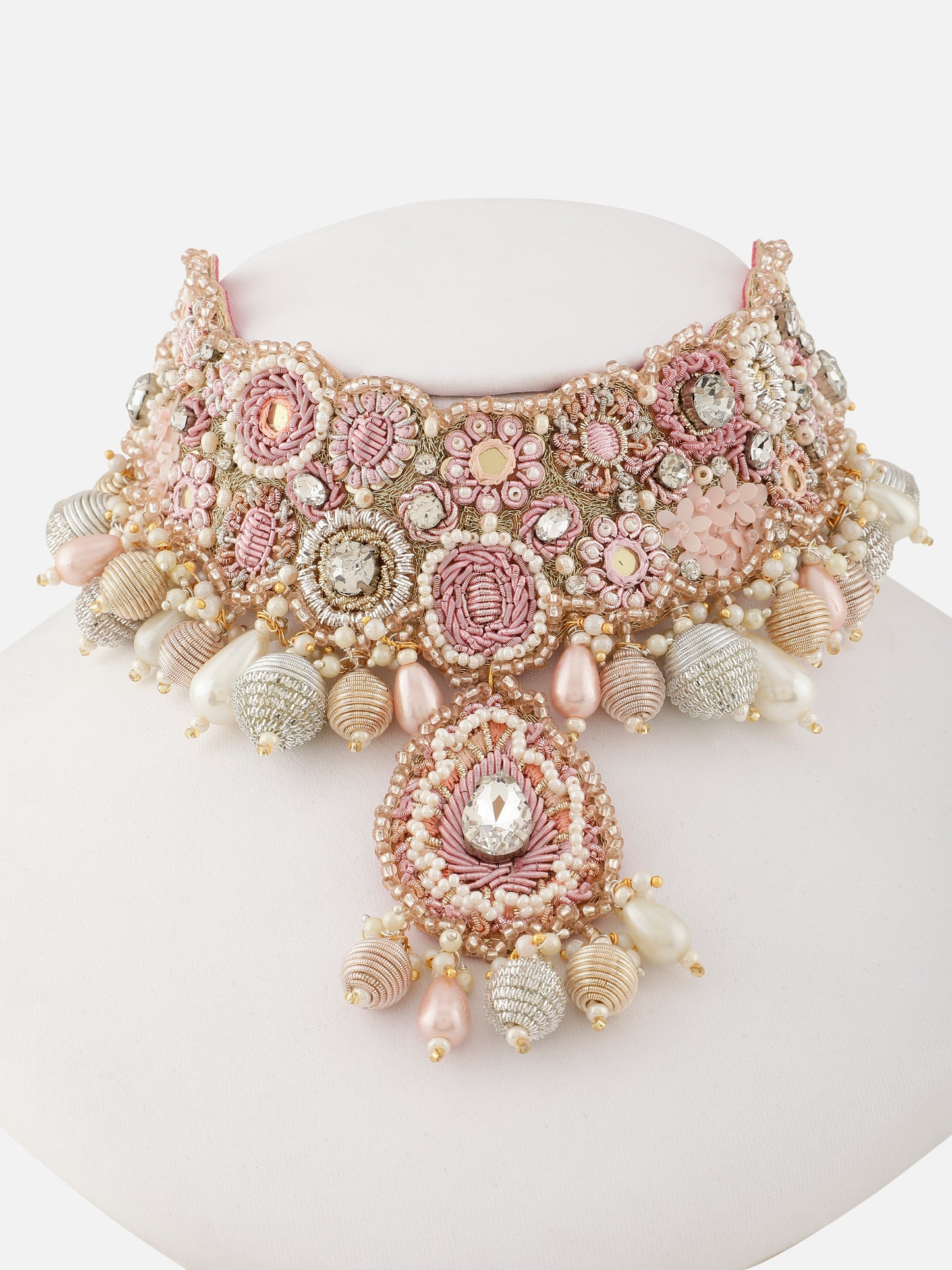 Khoobsurat Pink (Earrings & Necklace Set)