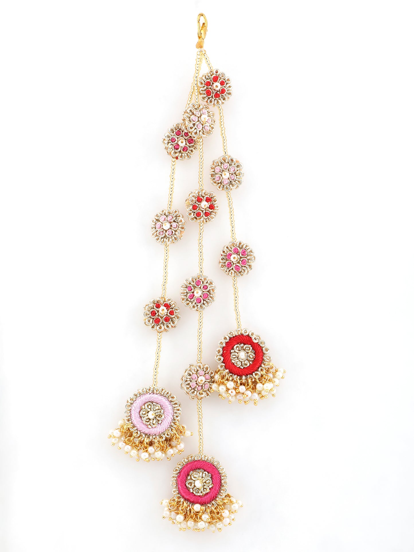 Ramya Rose Pair Of Embroidered Latkans