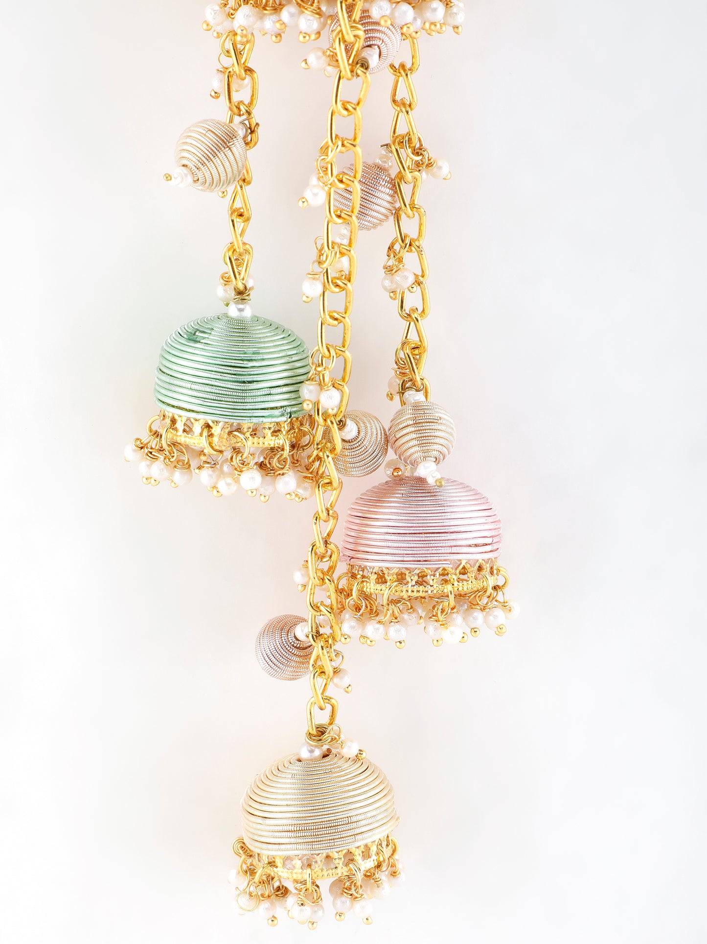 Khoobsurat Pair of Metal-Dabka Latkans