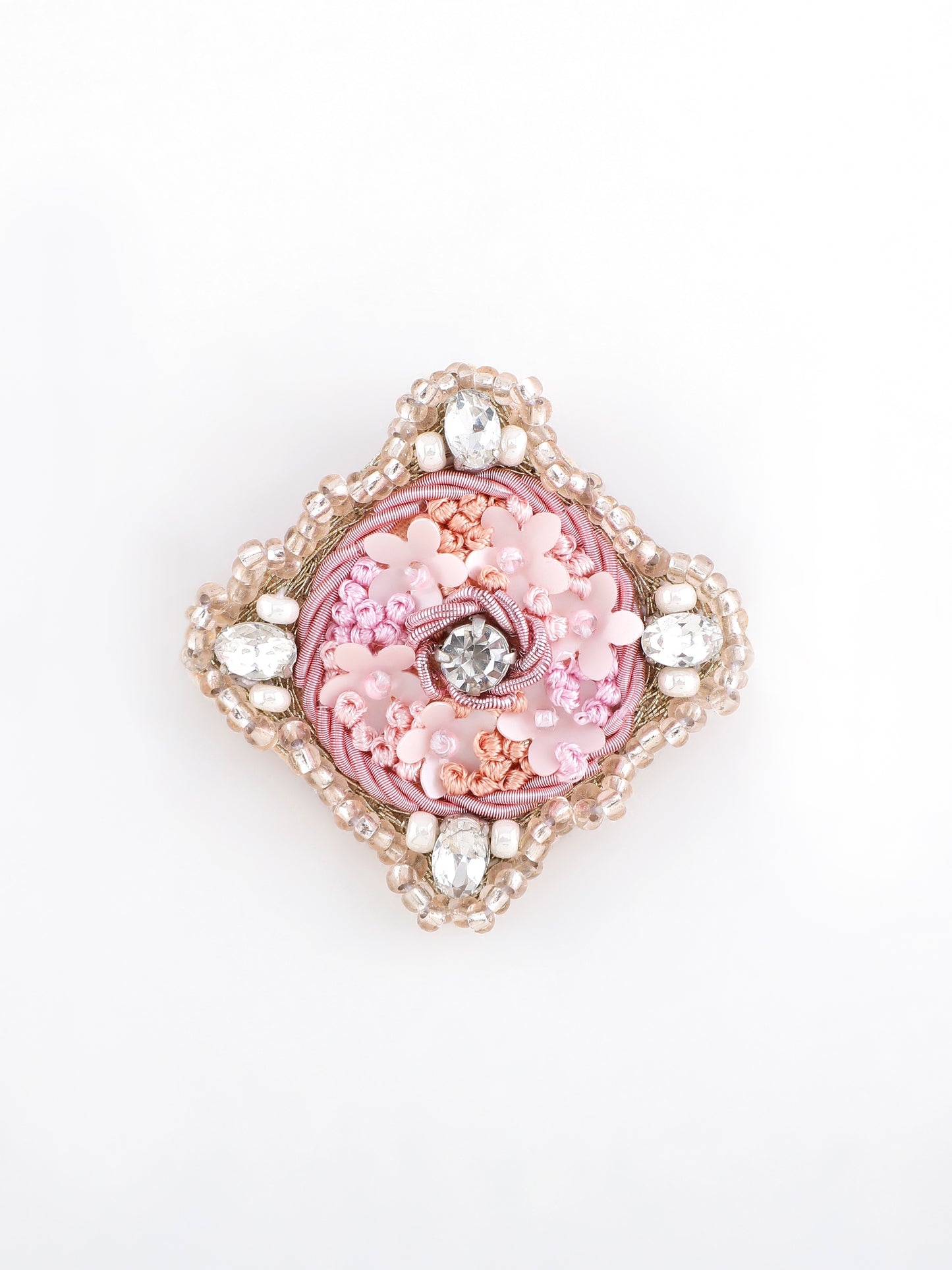 Khoobsurat Pink Diamond Shape Ring