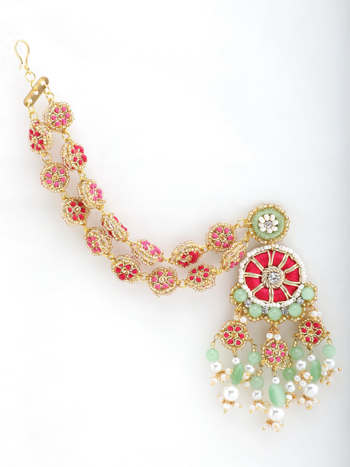 Saanjh Earrings With Double Layer Earchains
