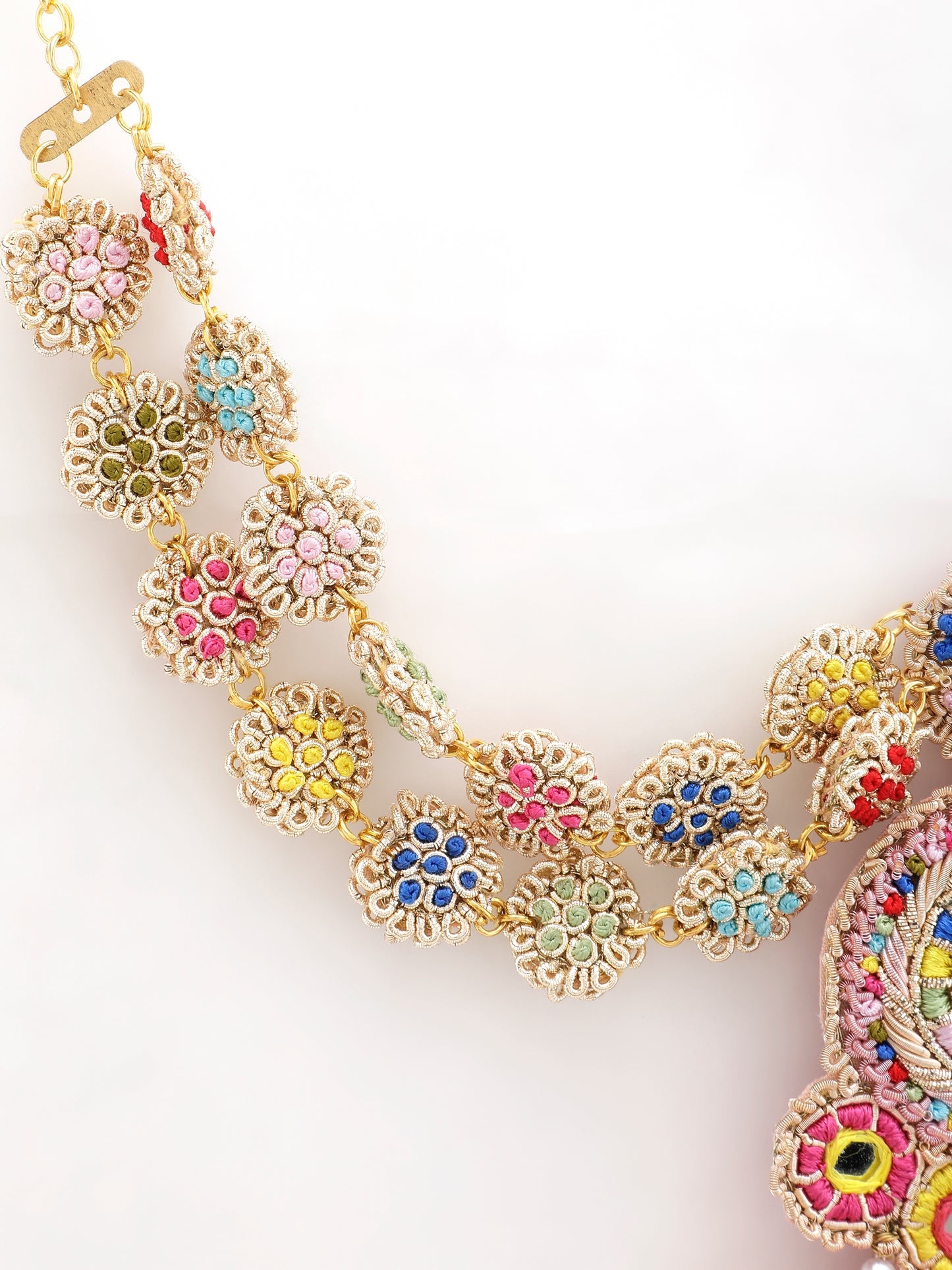 Freya Earrings with Double Layer Earchain