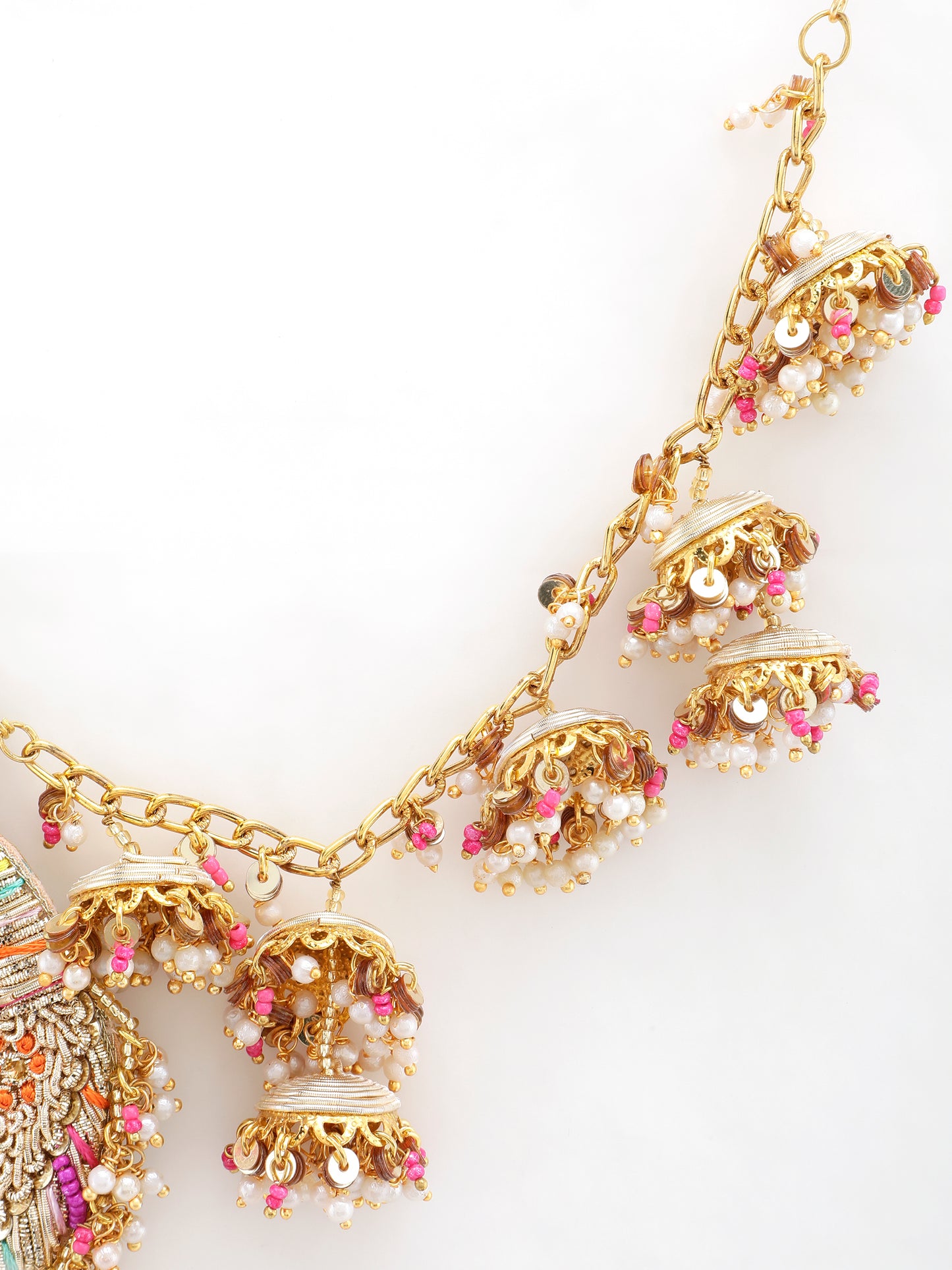 Mini Rang Earrings With Tokri Earchain