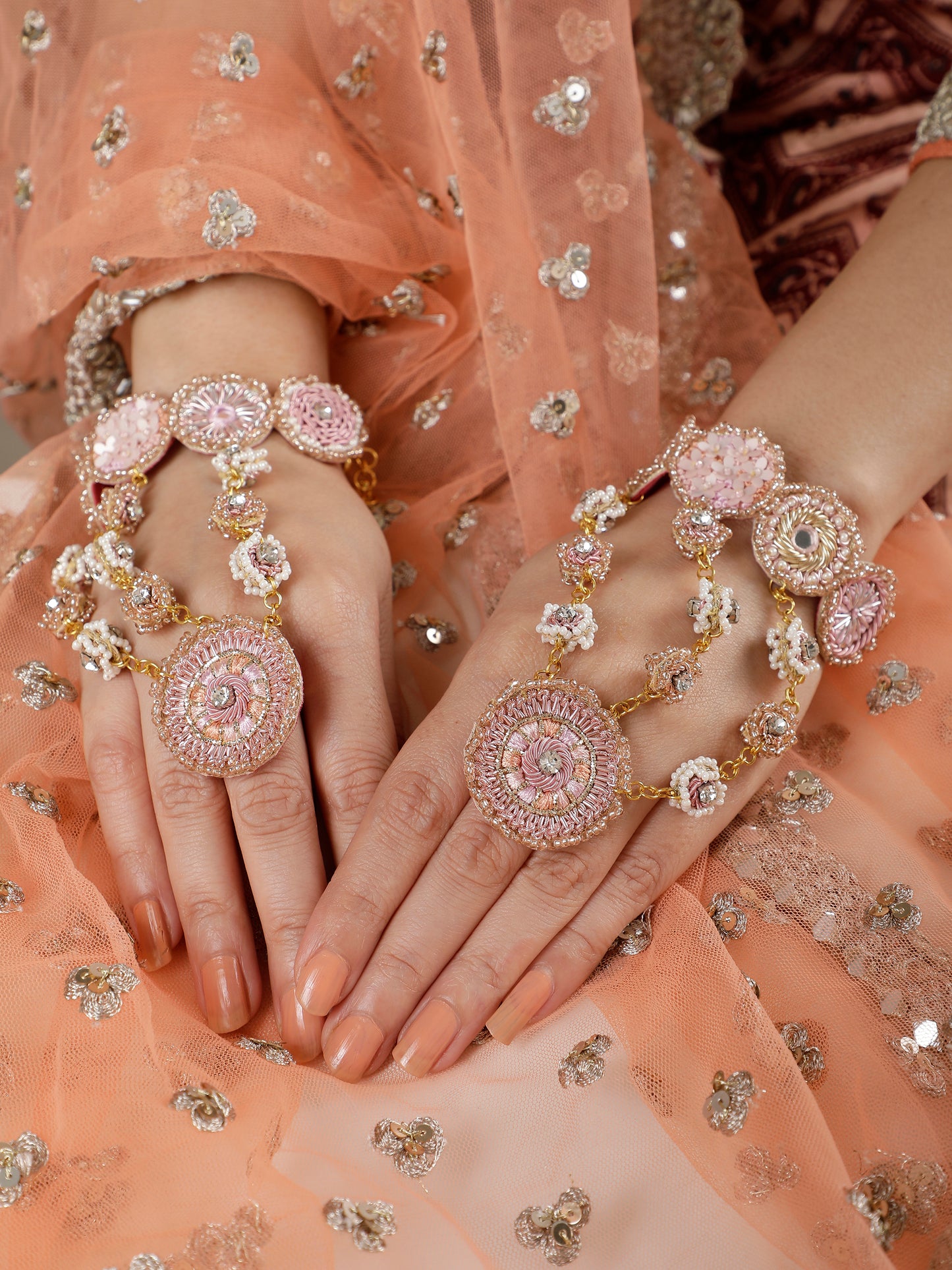 Khoobsurat Pink Pair of Hathphool