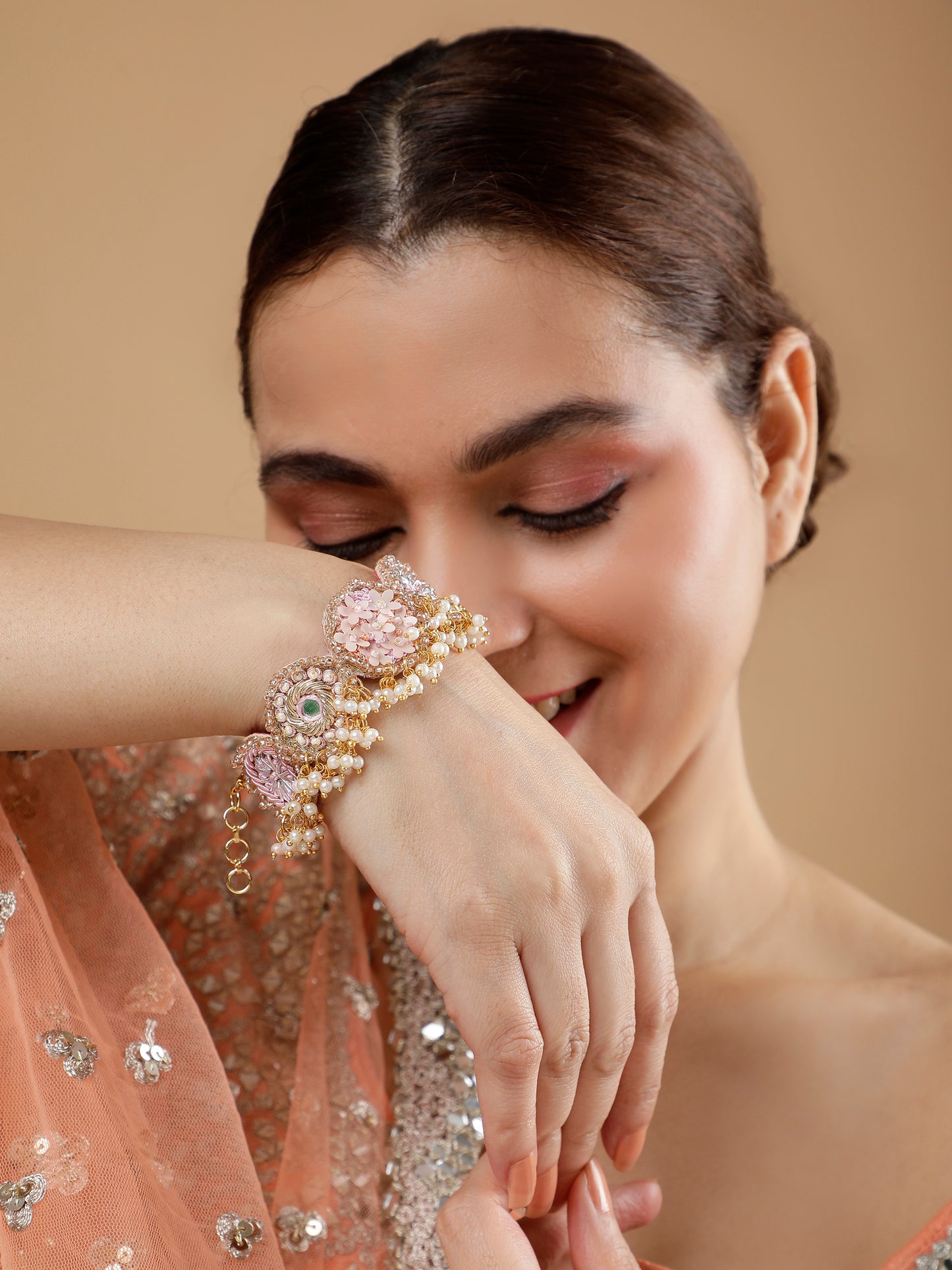 Khoobsurat Pink Pair of Bracelet