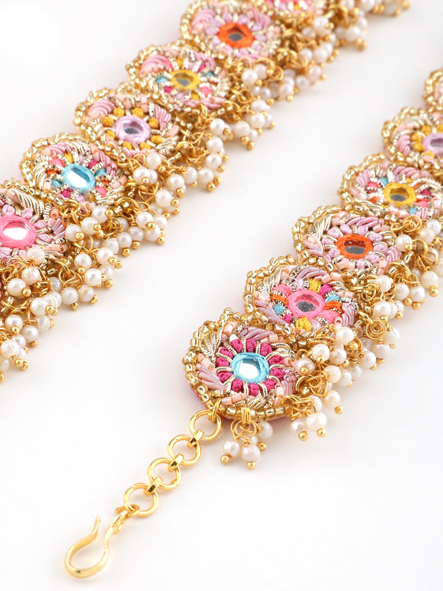 Beaming Bud Orange Pair Of Payal