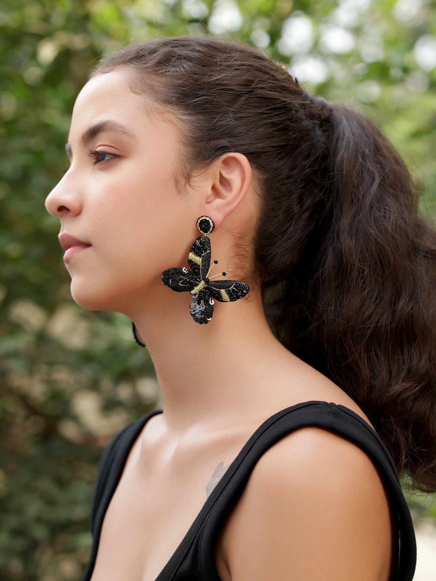 Black Butterfly Earrings
