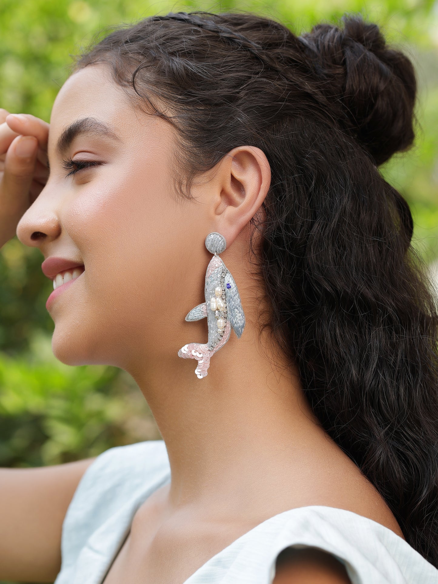 Blue Whale Earrings