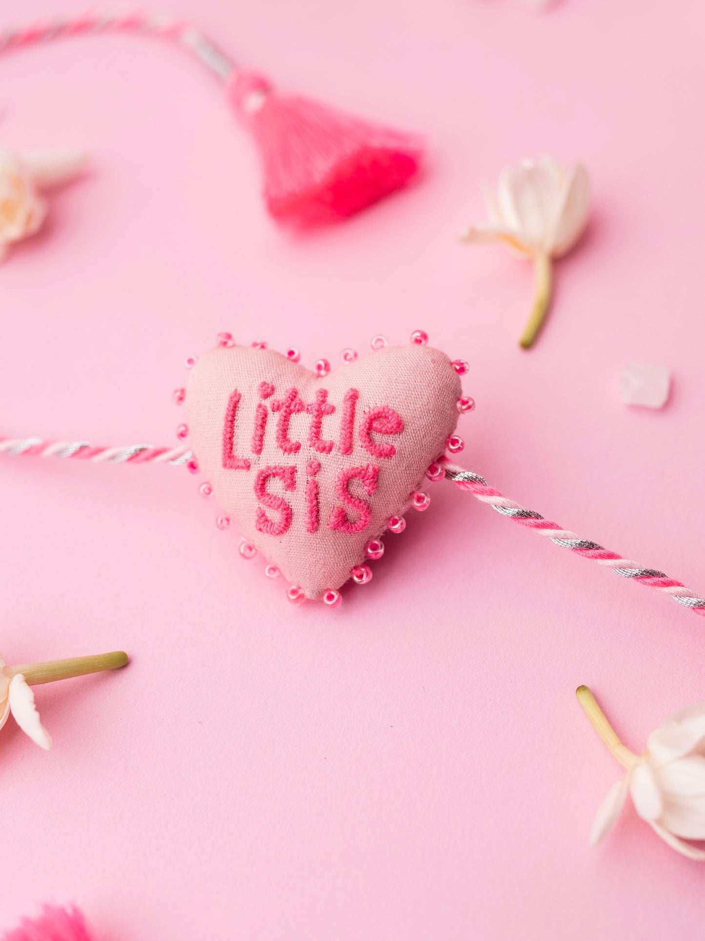Big Sis, Lil Sis & Baby Sis 3D Heart Rakhi