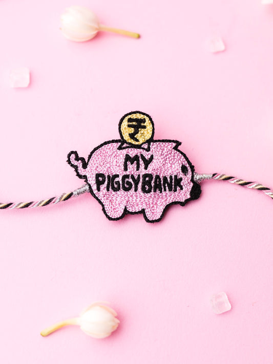 Piggy Bank Rakhi - Pink