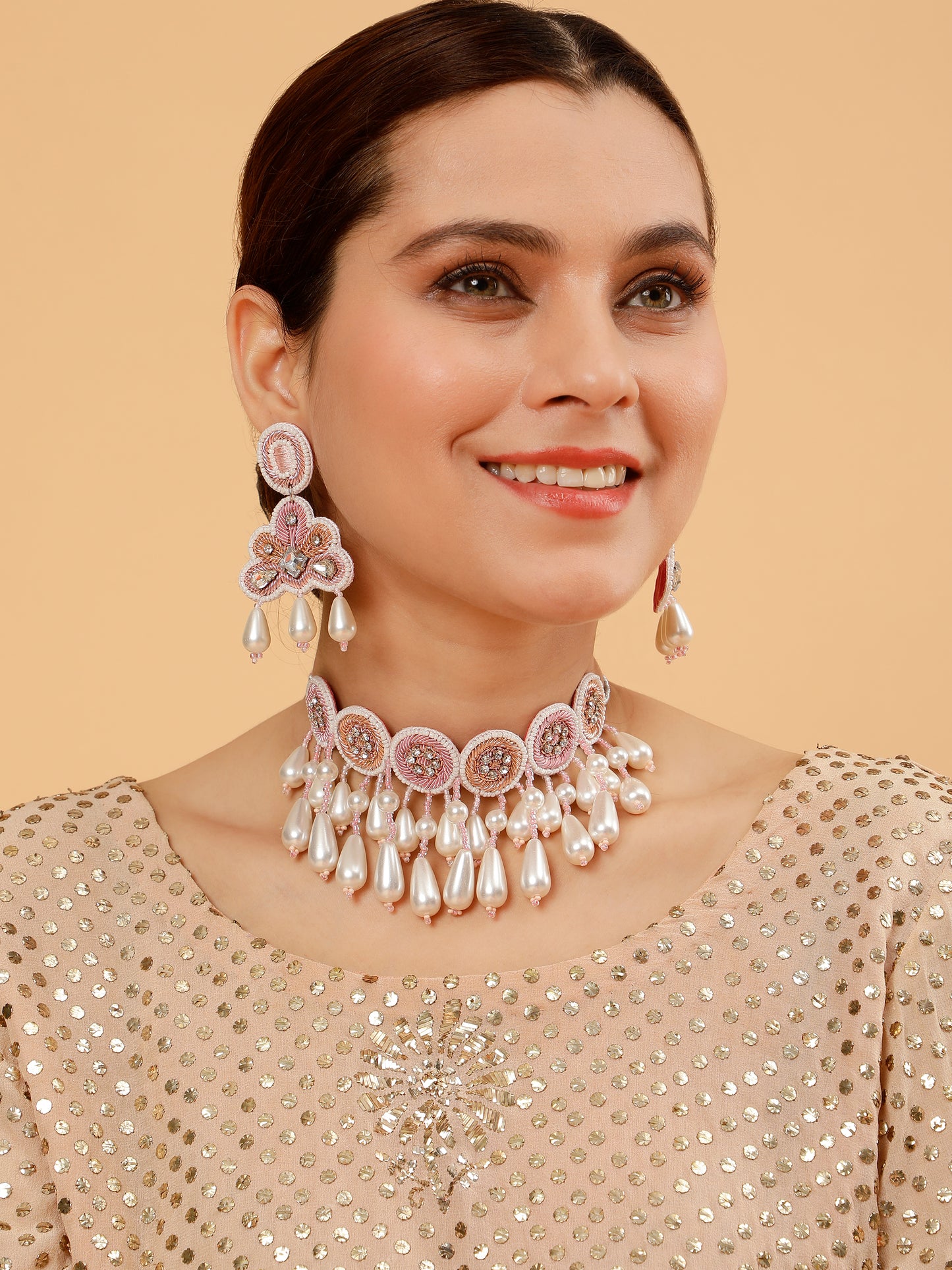 Eka (Earrings & Choker Set)