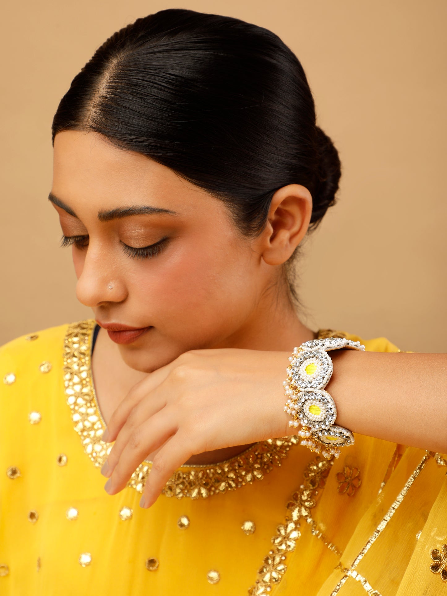 Falguni Yellow Pair of Bracelets