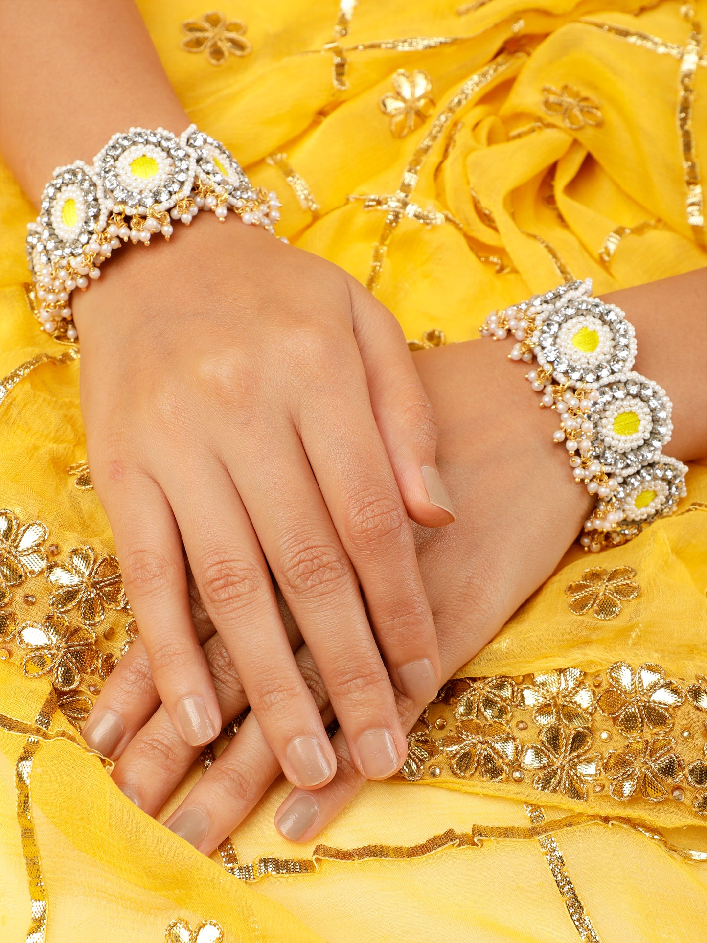 Falguni Yellow Pair of Bracelets