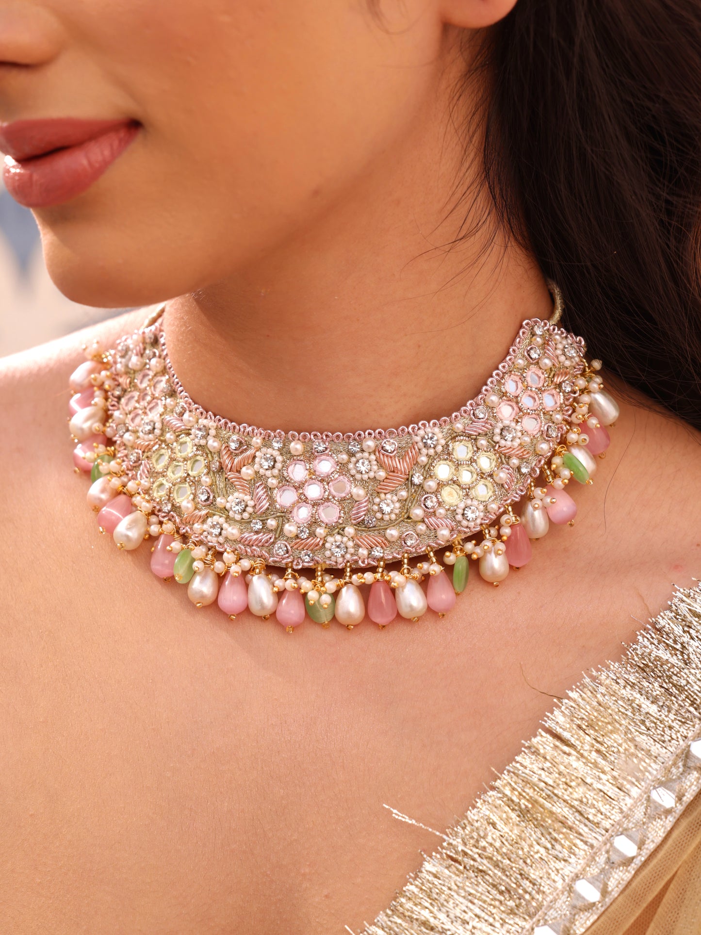 Sitara (Earrings, Mathapatti, Necklace & Pair of Hathphool)