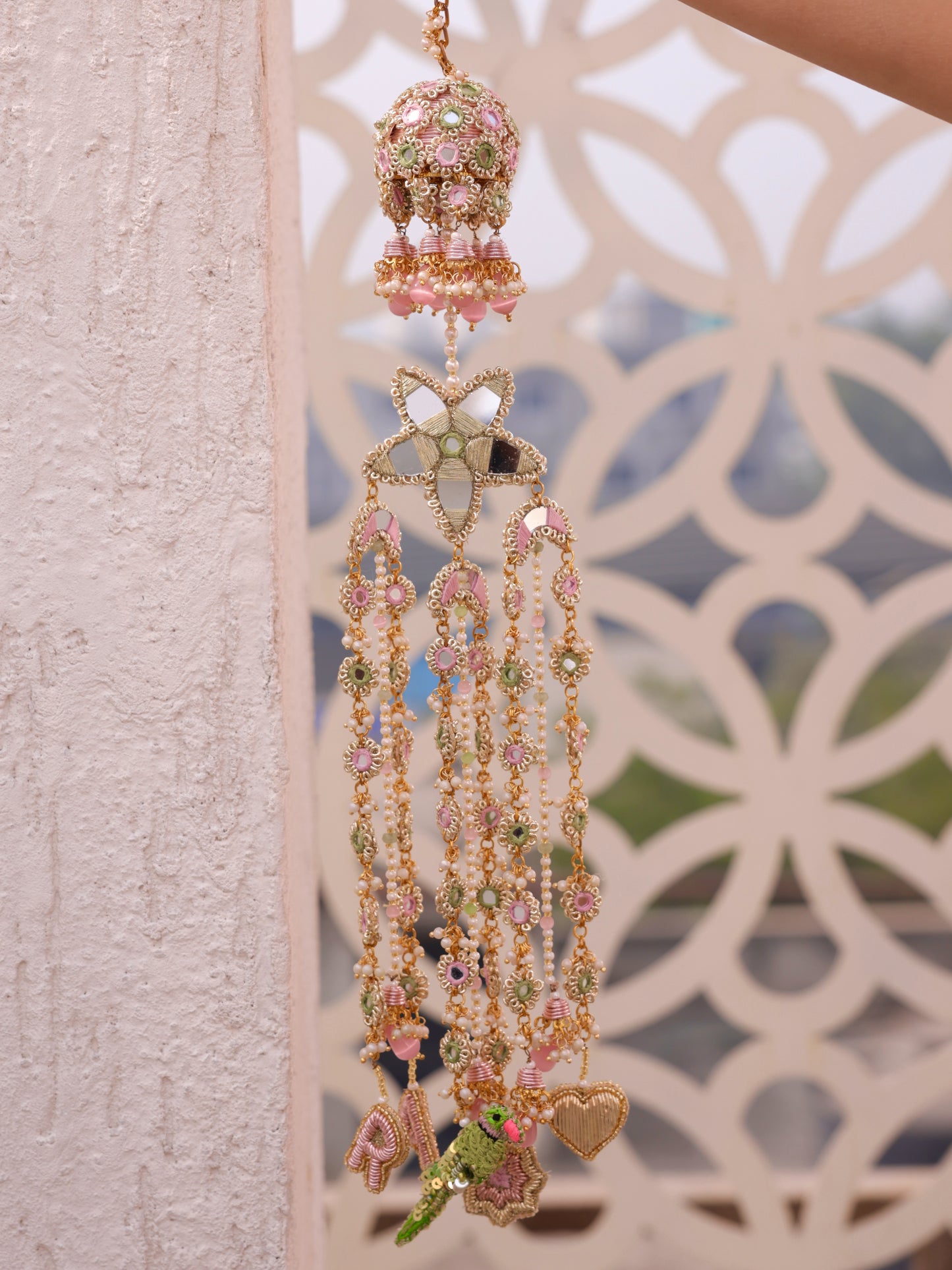 Gul (Earrings With Earchains, Mathapatti & Pair of Hathphool With Kaleeras Set)