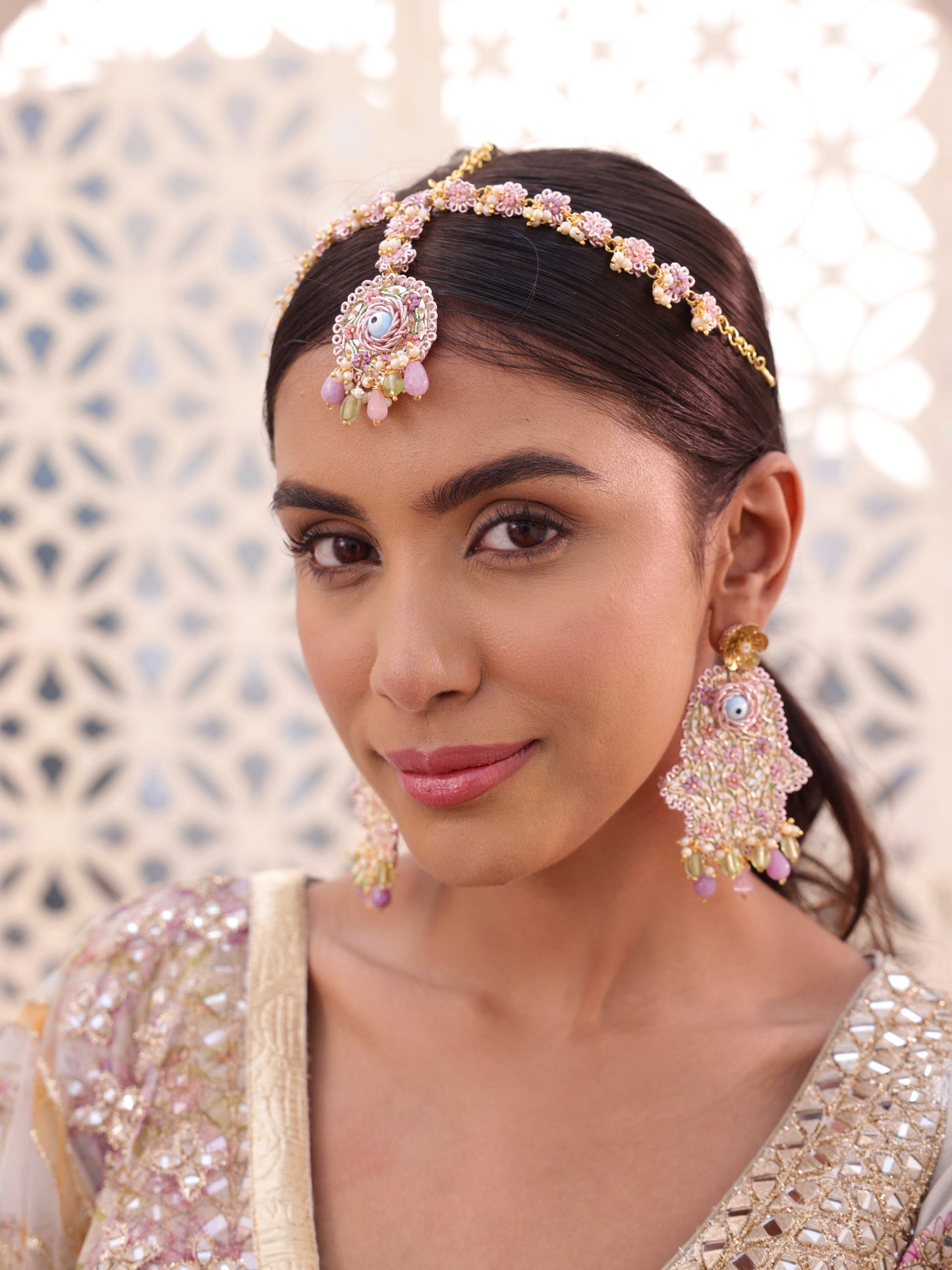 Hamsa (Earrings & Mathapatti Set)