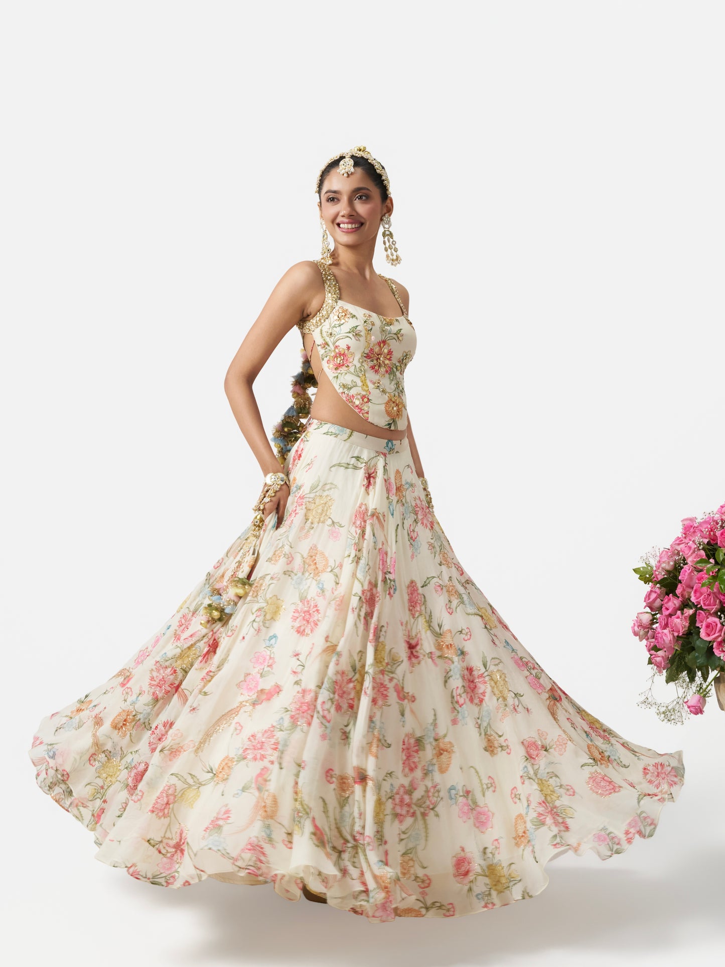 Dilruba Lehenga Set - Ivory