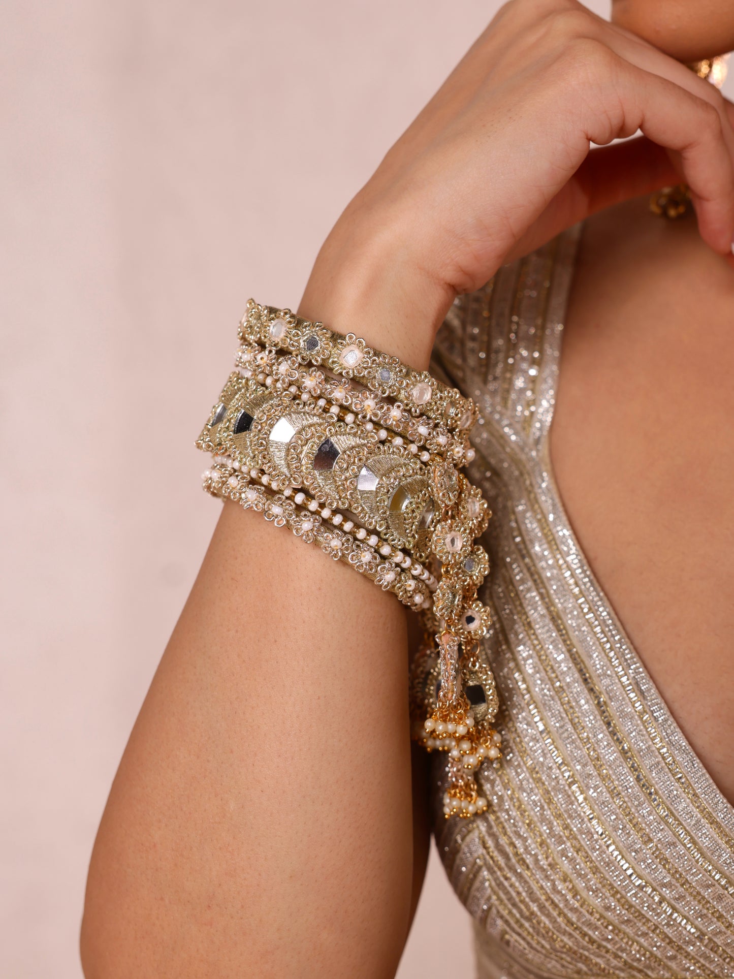 Ishq Gold Bangles (Set of 6)