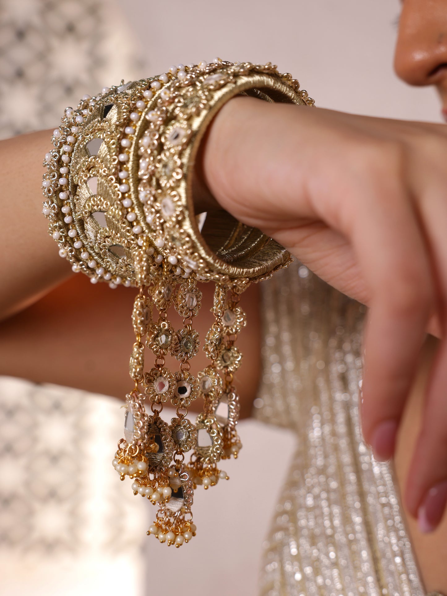 Ishq Gold Bangles (Set of 6)