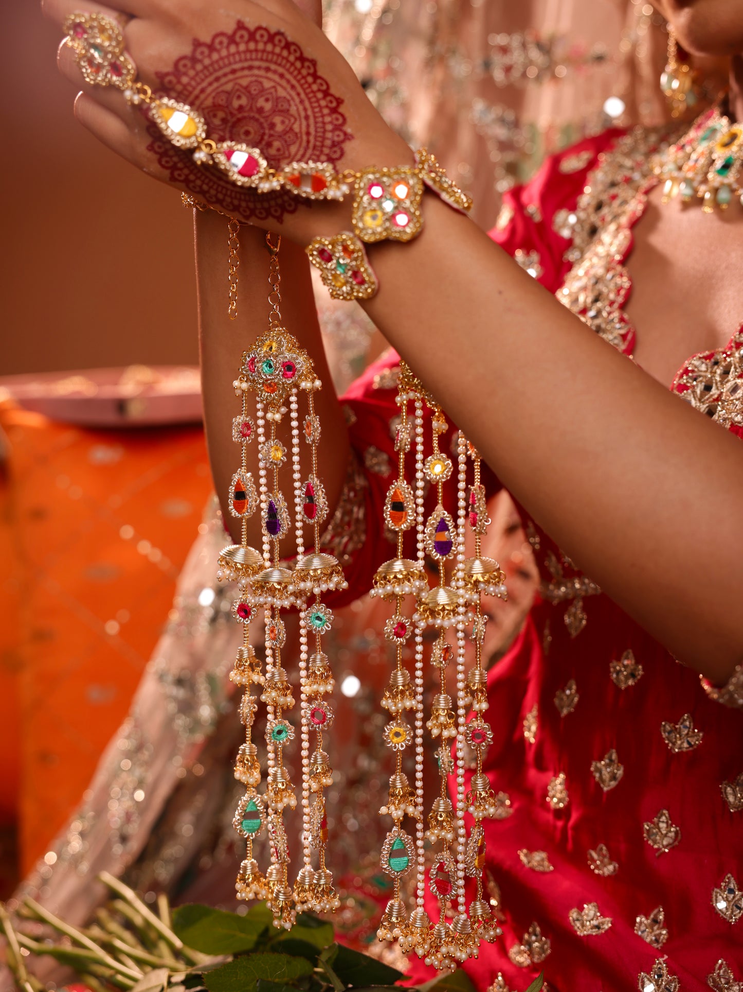 Ishq Multi Pair of Embroidered Latkans