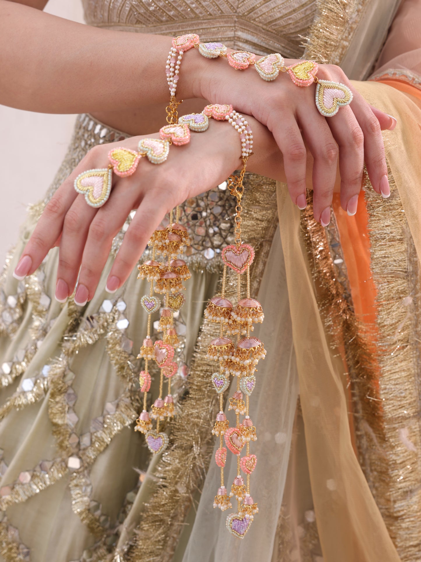 Love Bug Pair of Embroidered Latkans