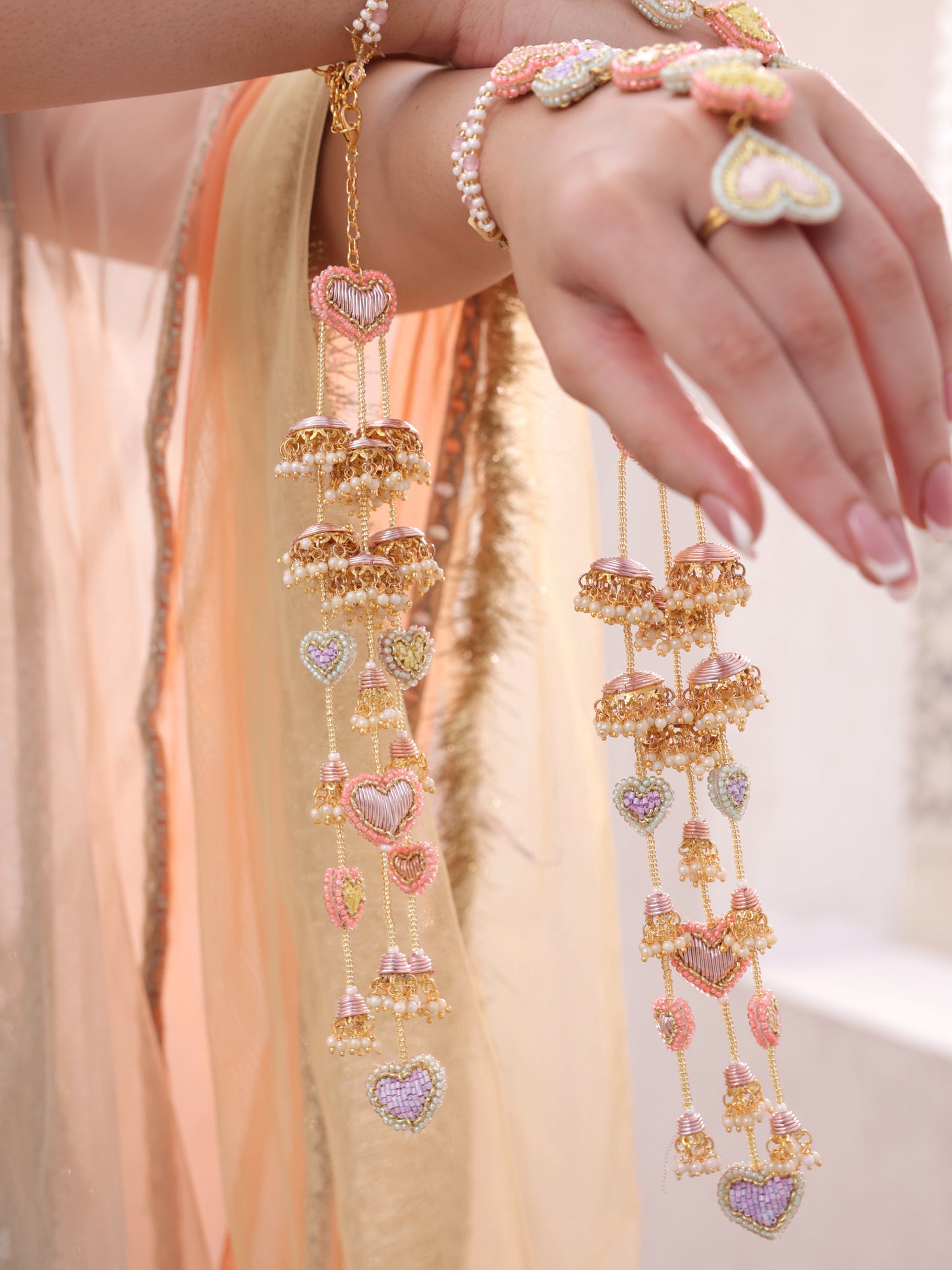 Love Bug Pair of Embroidered Latkans