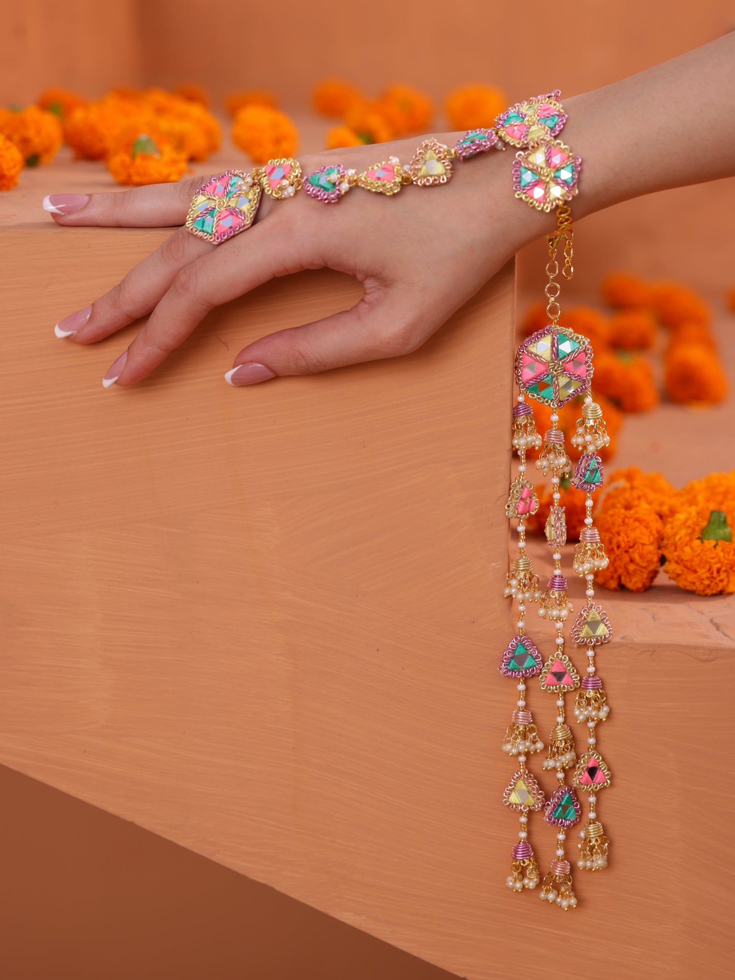 Masakali Pair of Embroidered Latkans