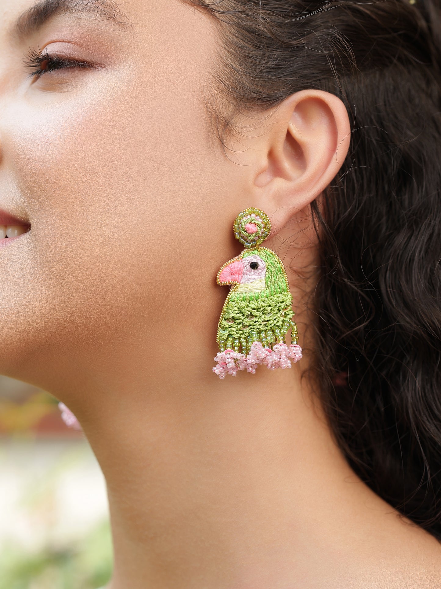 Murli Parrot Earrings