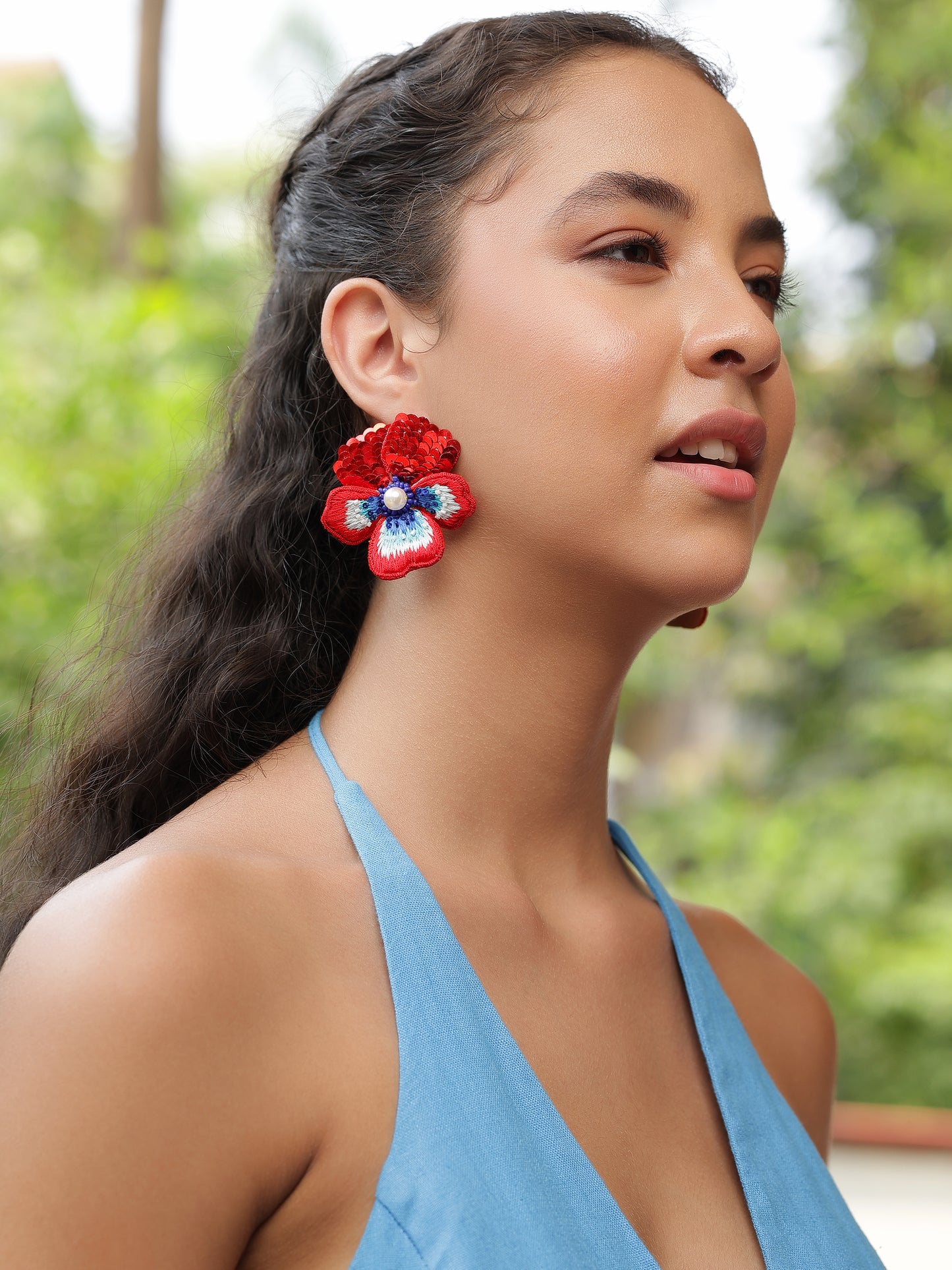 Pansy Love Earrings - Red