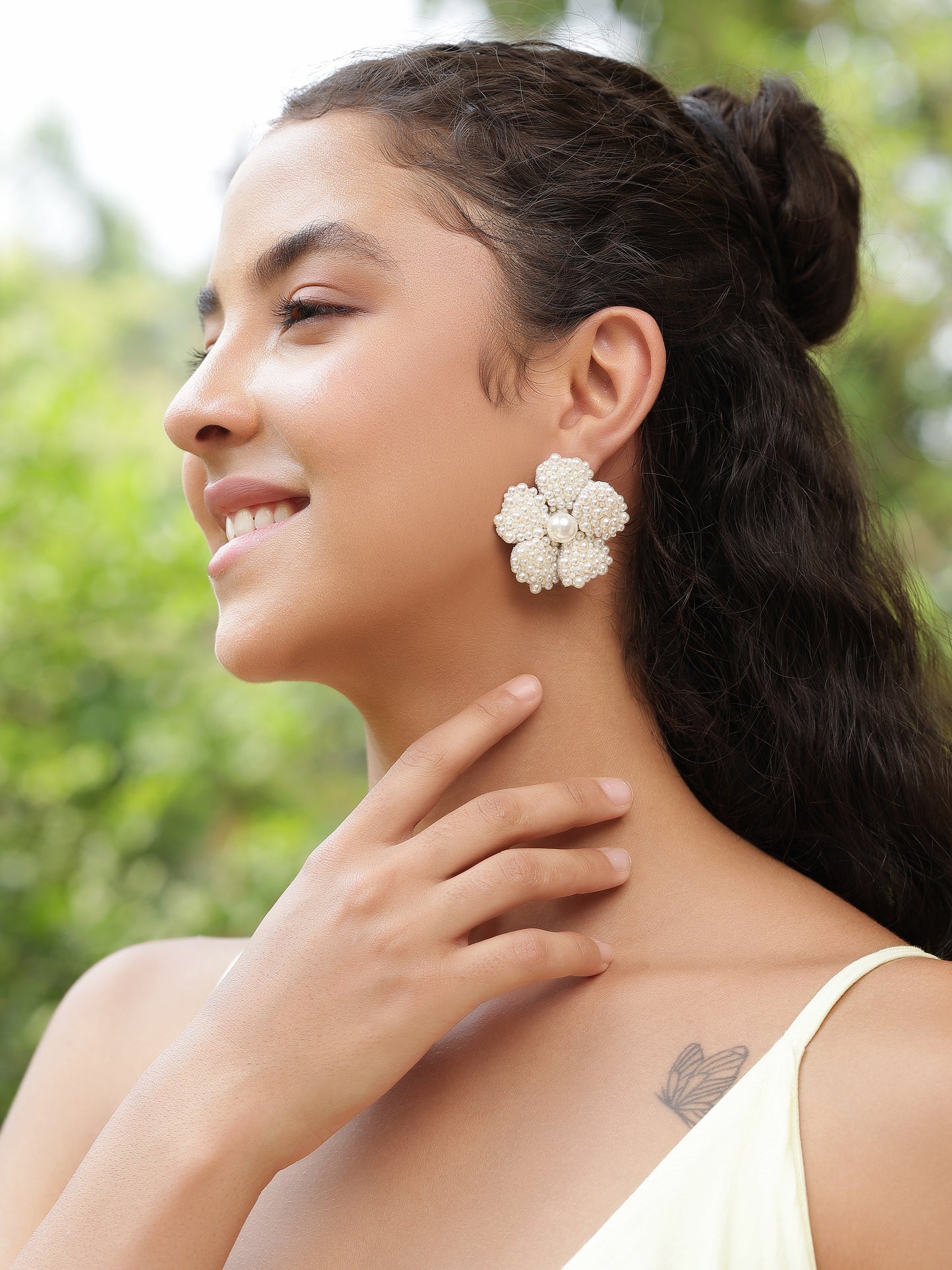 Pearl Flower Earrings