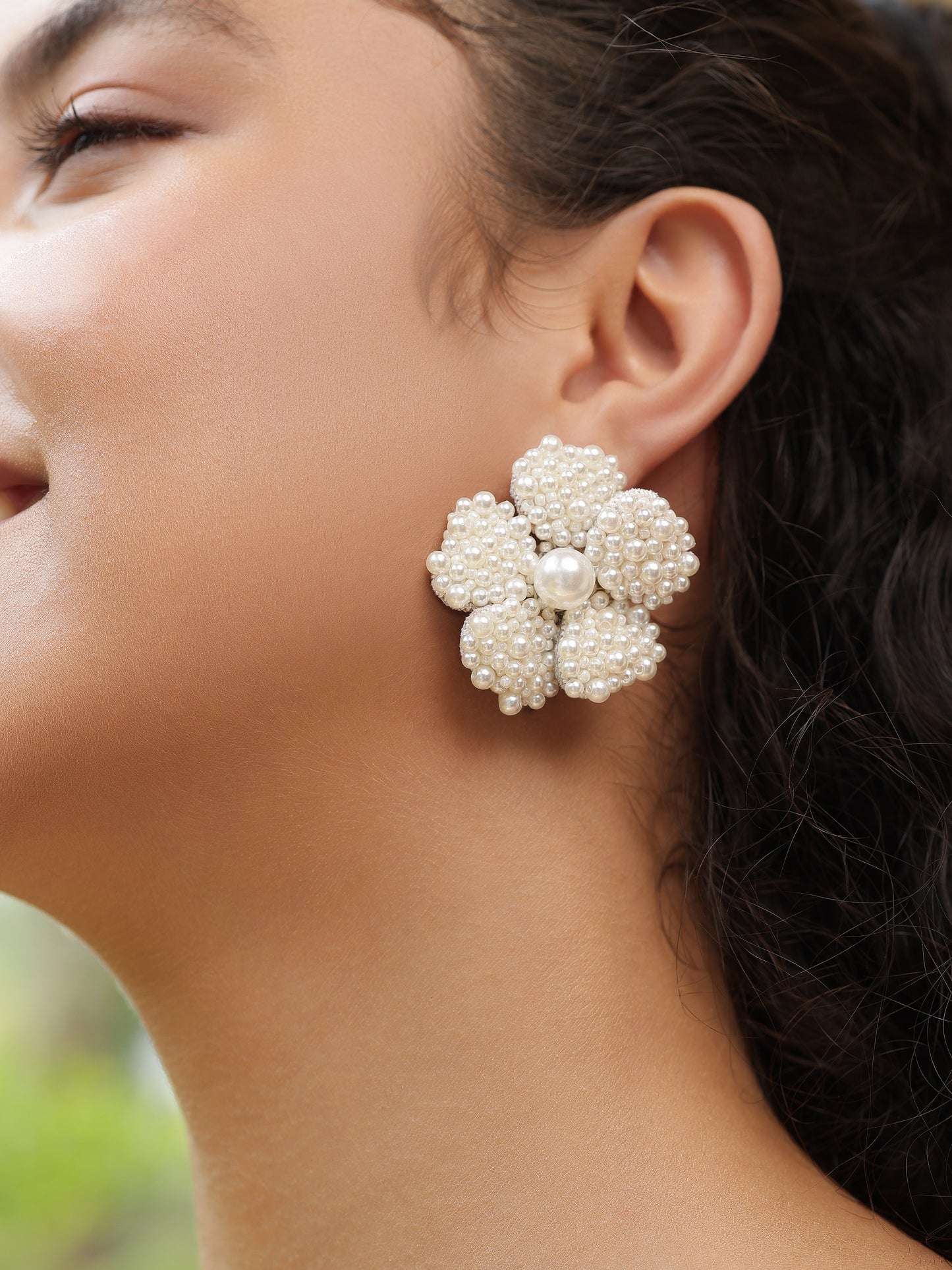 Pearl Flower Earrings