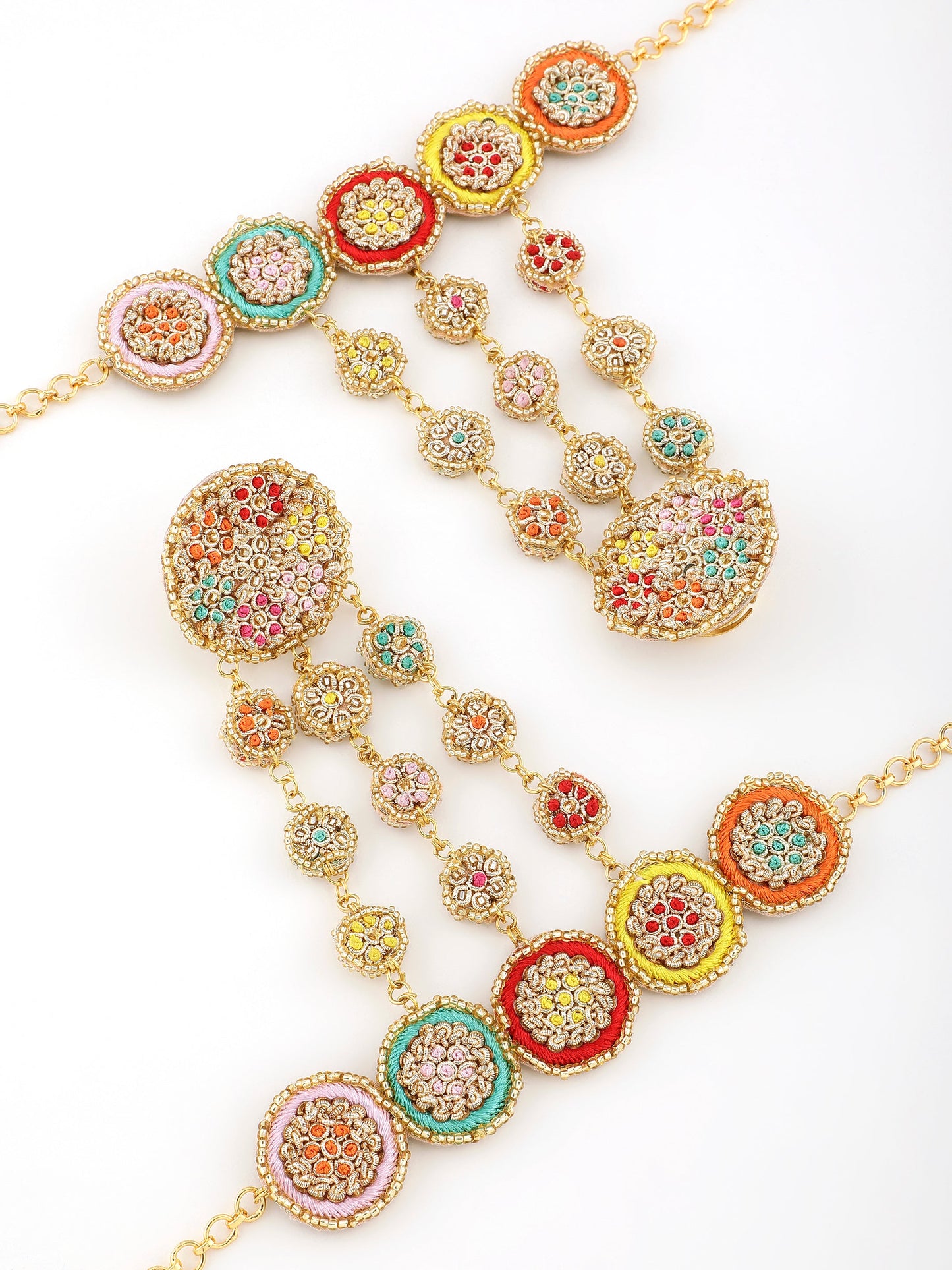 Ramya (Earrings, Mathapatti & Set Of Haathphool Set)