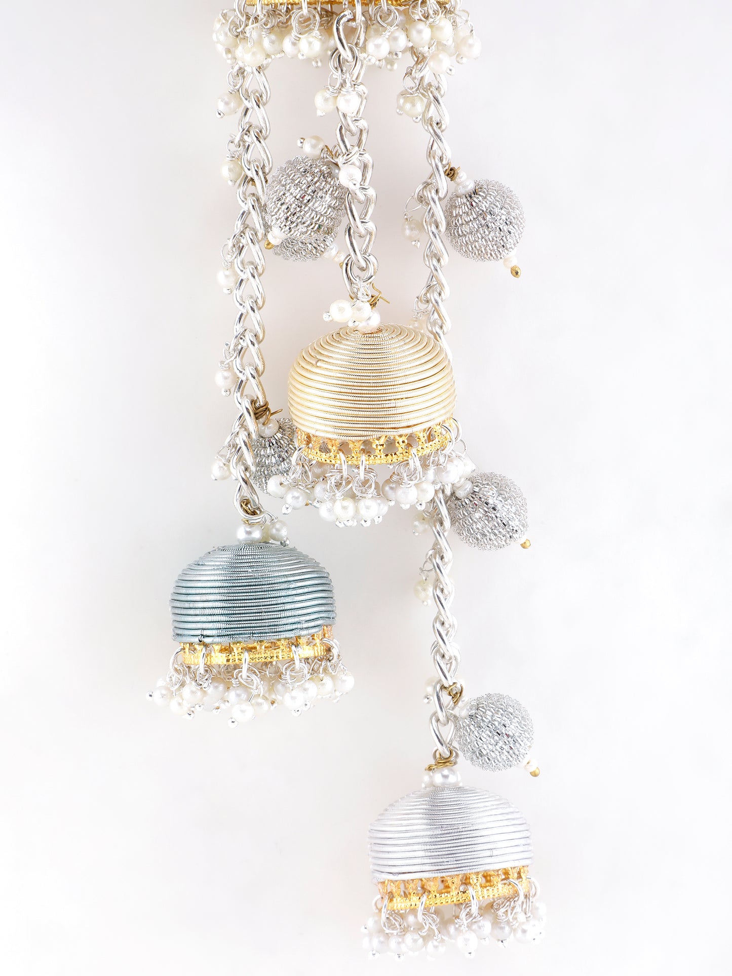 Stardust Pair of Metal-Dabka Latkans