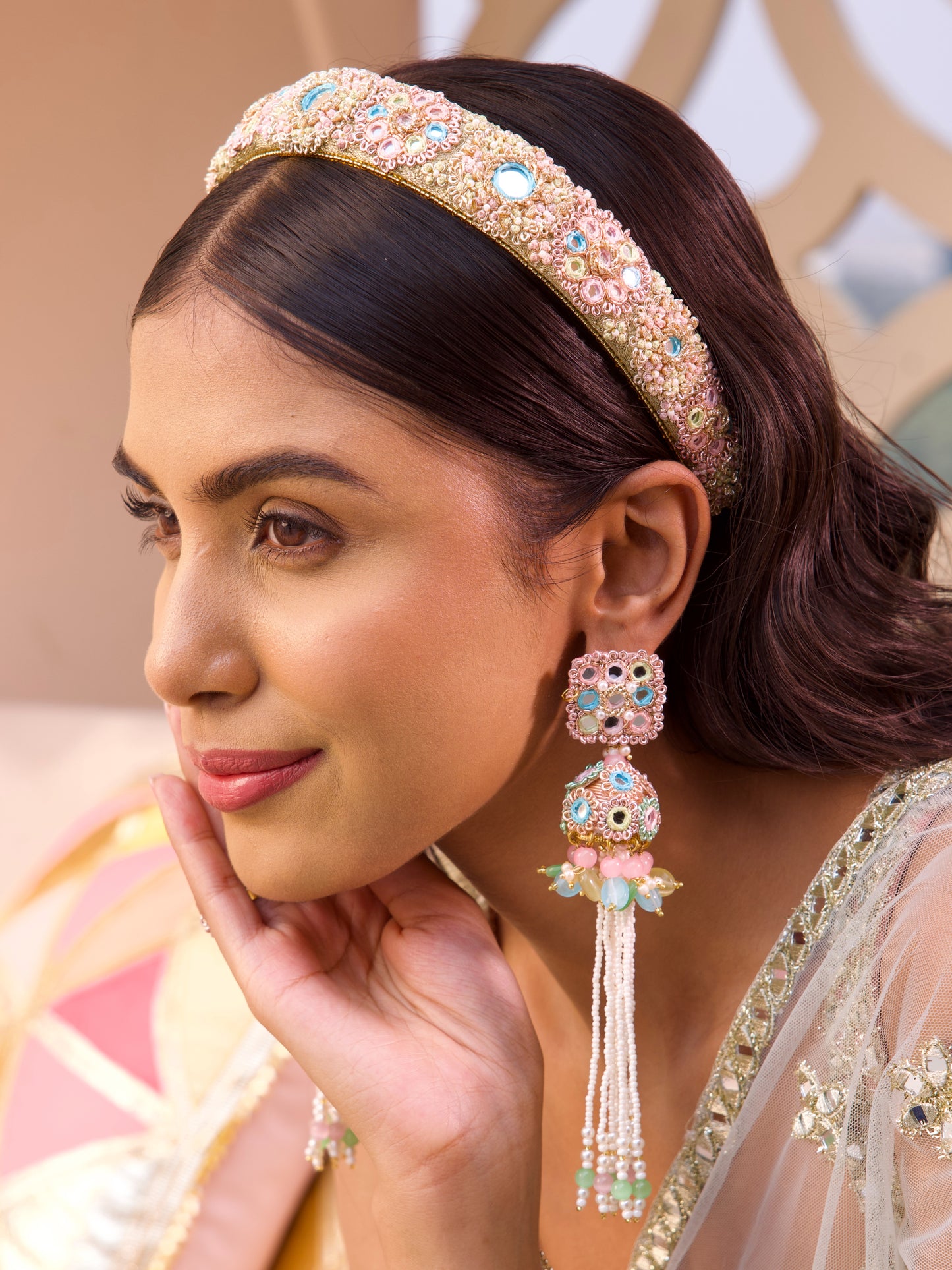 Ulfat (Jhumki Earrings & Hairband Set)