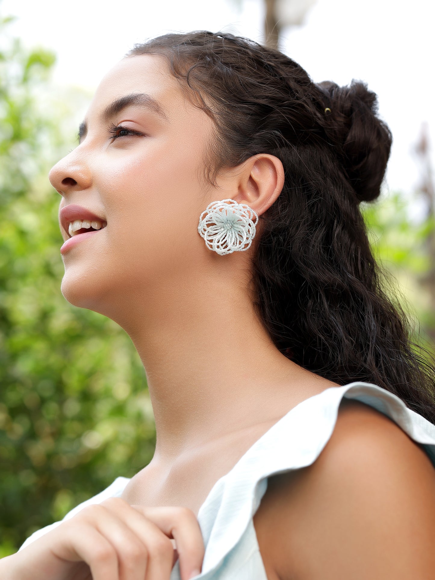 Wild Bloom Earrings - Blue