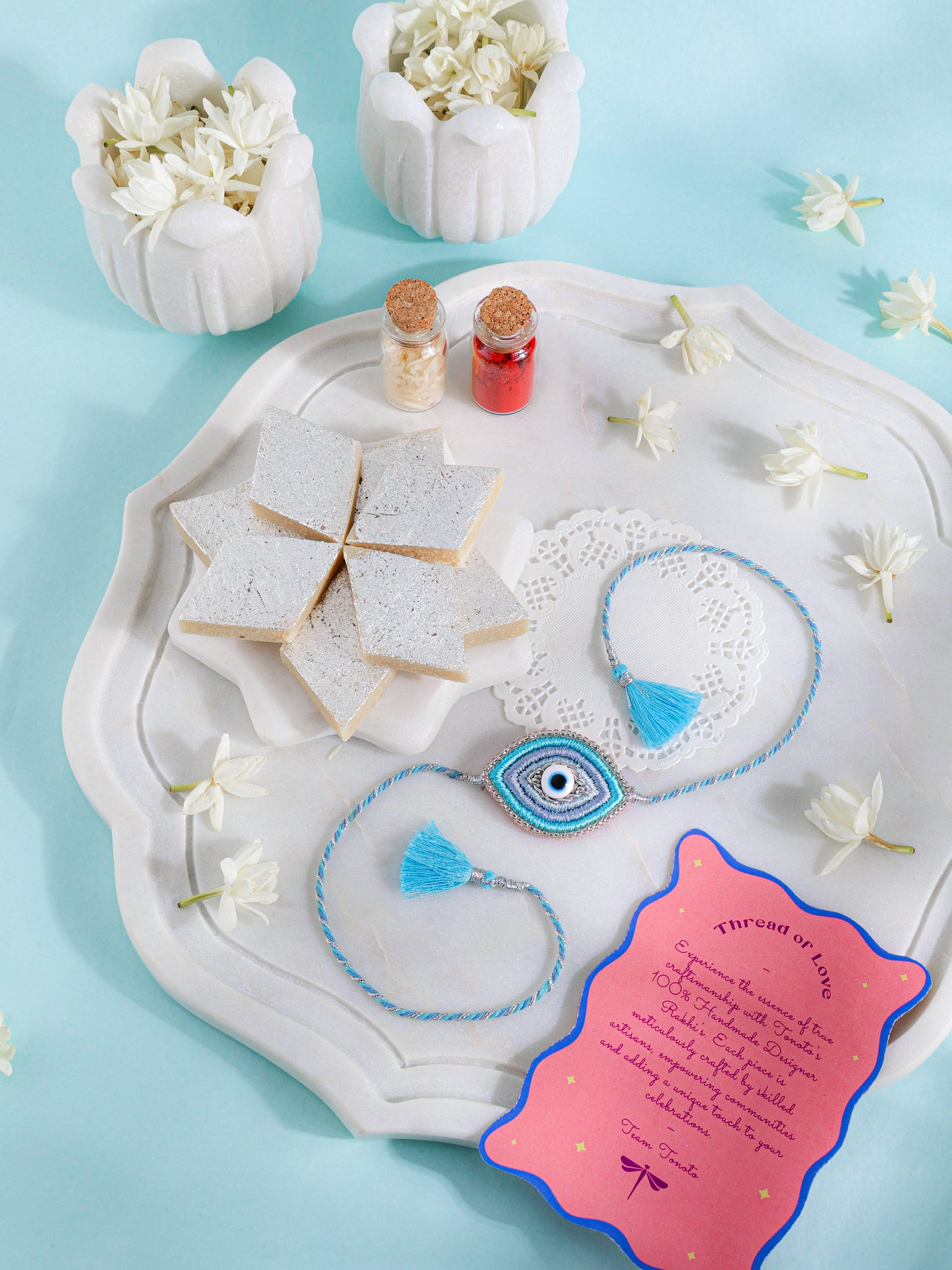 Bulk Evil Eye Ocean Blue Bhai Rakhi