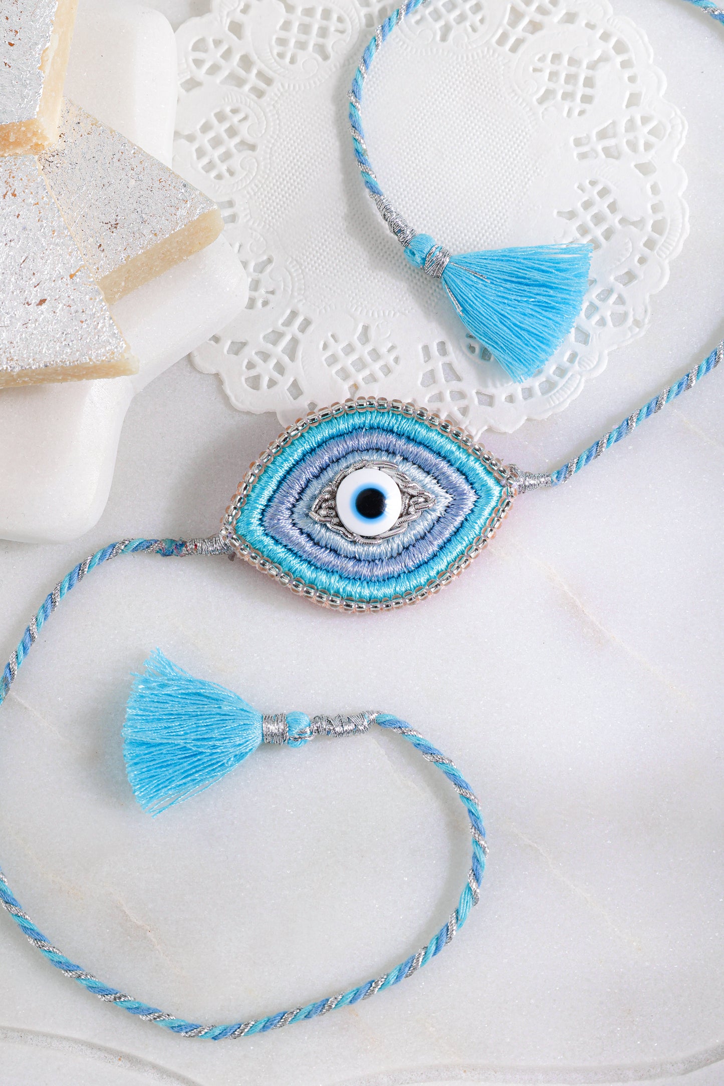 Bulk Evil Eye Ocean Blue Bhai Rakhi