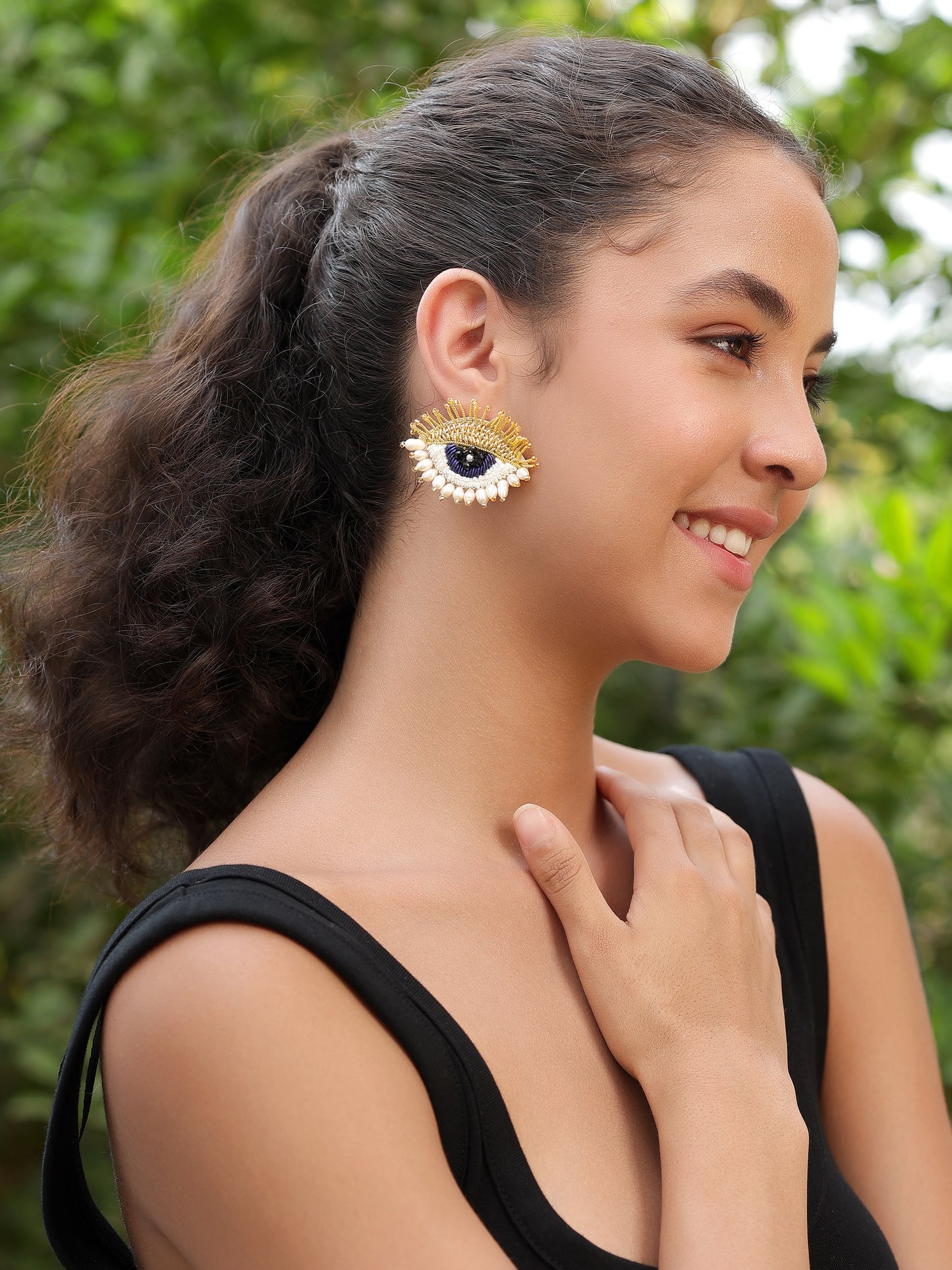 Evil Eye Earrings - Gold