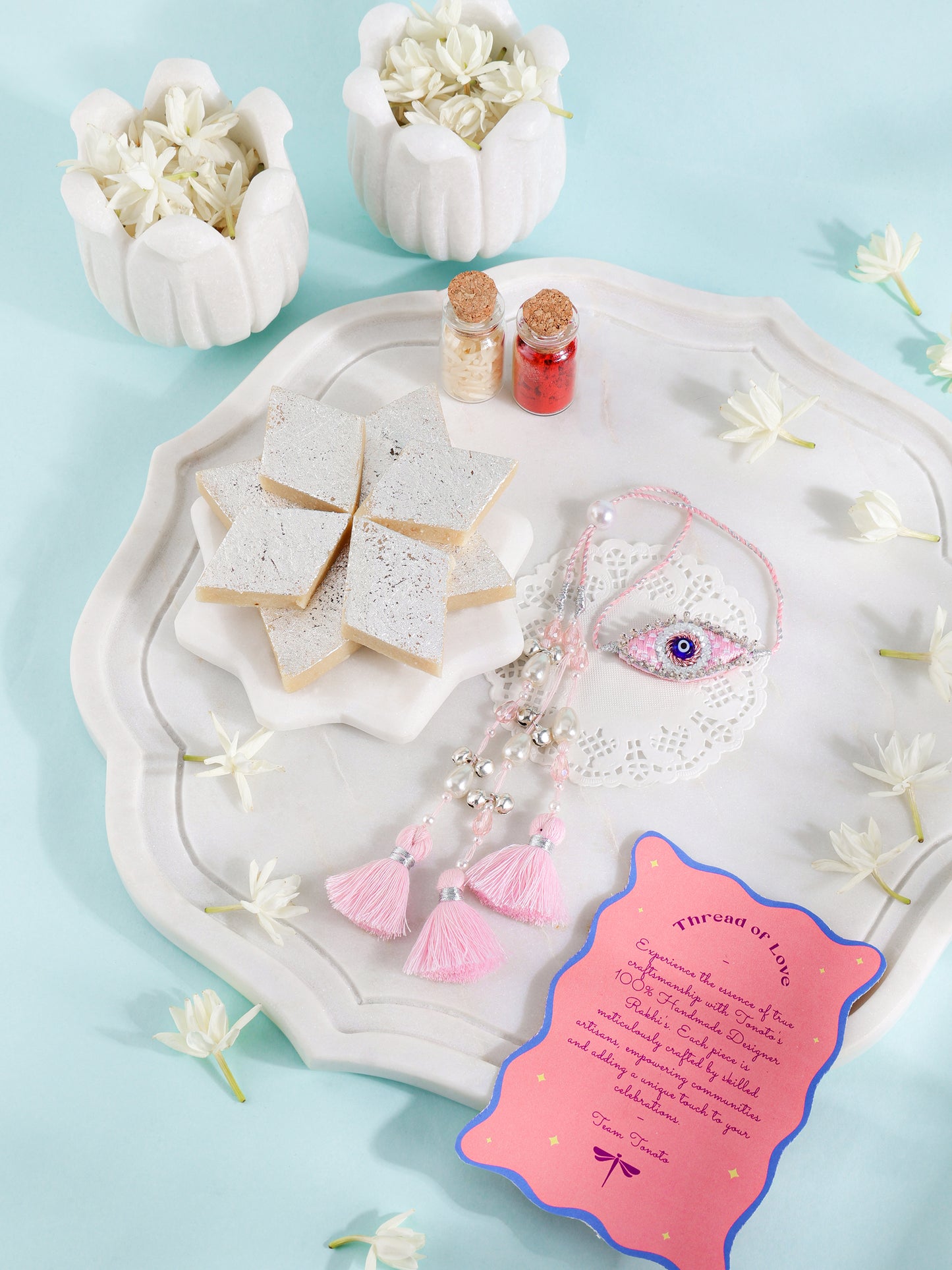 Evil Eye Pink Lumba Rakhi