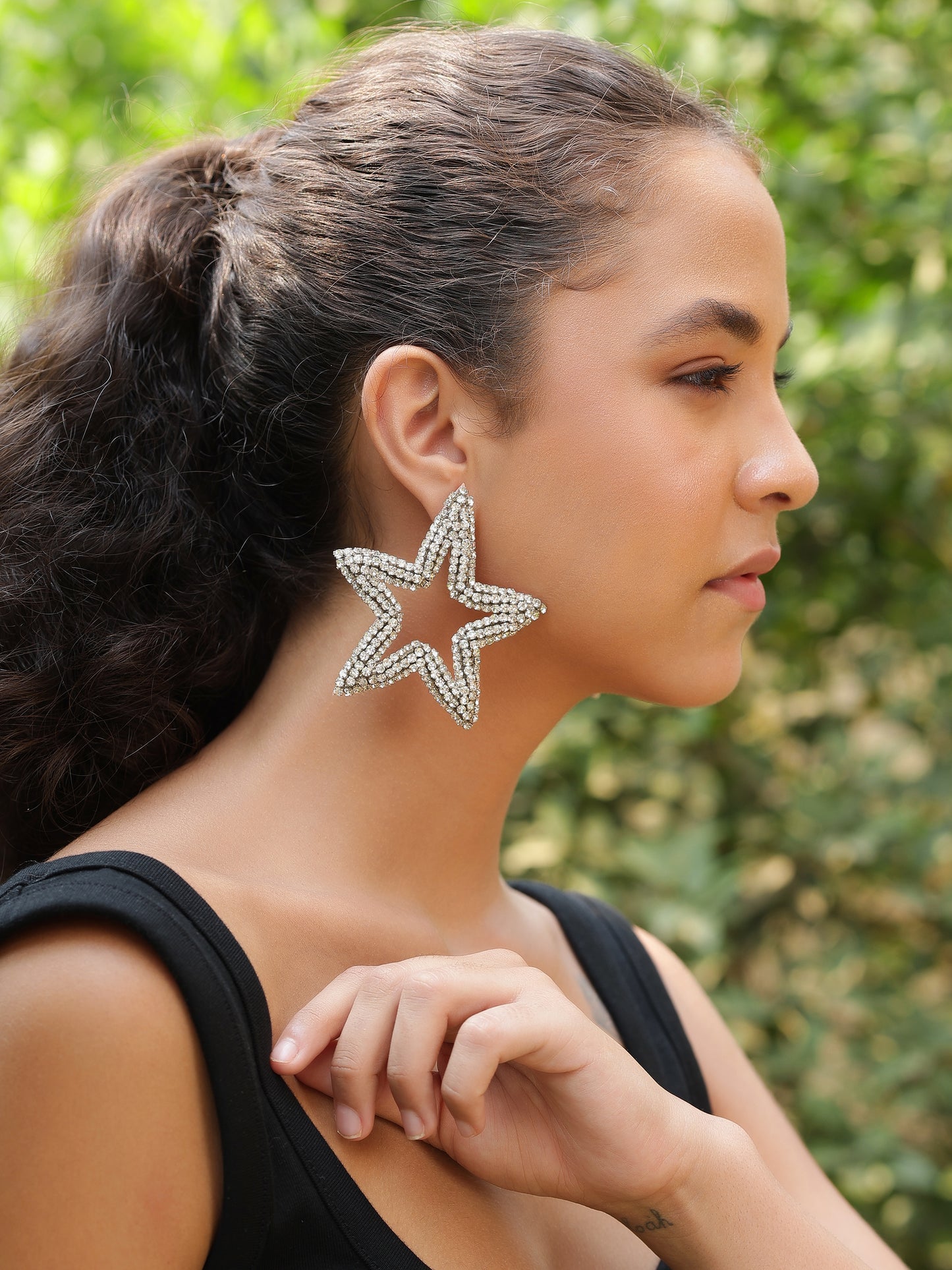 Maxi Star Rhinestone Earrings