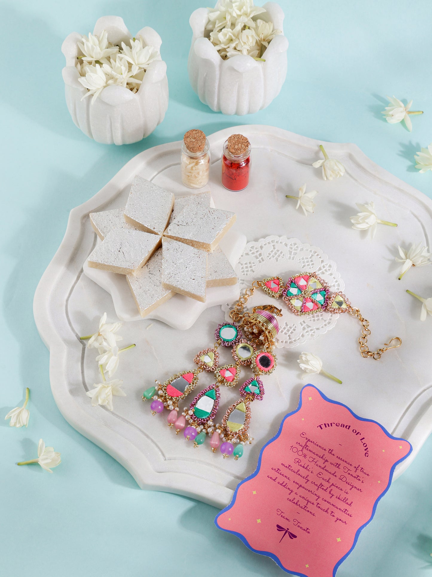 Neon Mirror Lumba Rakhi