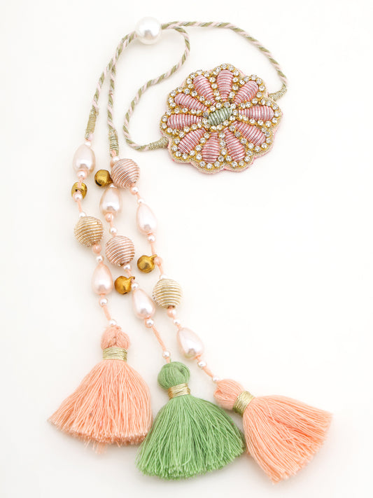 Pastel Flower Lumba Rakhi