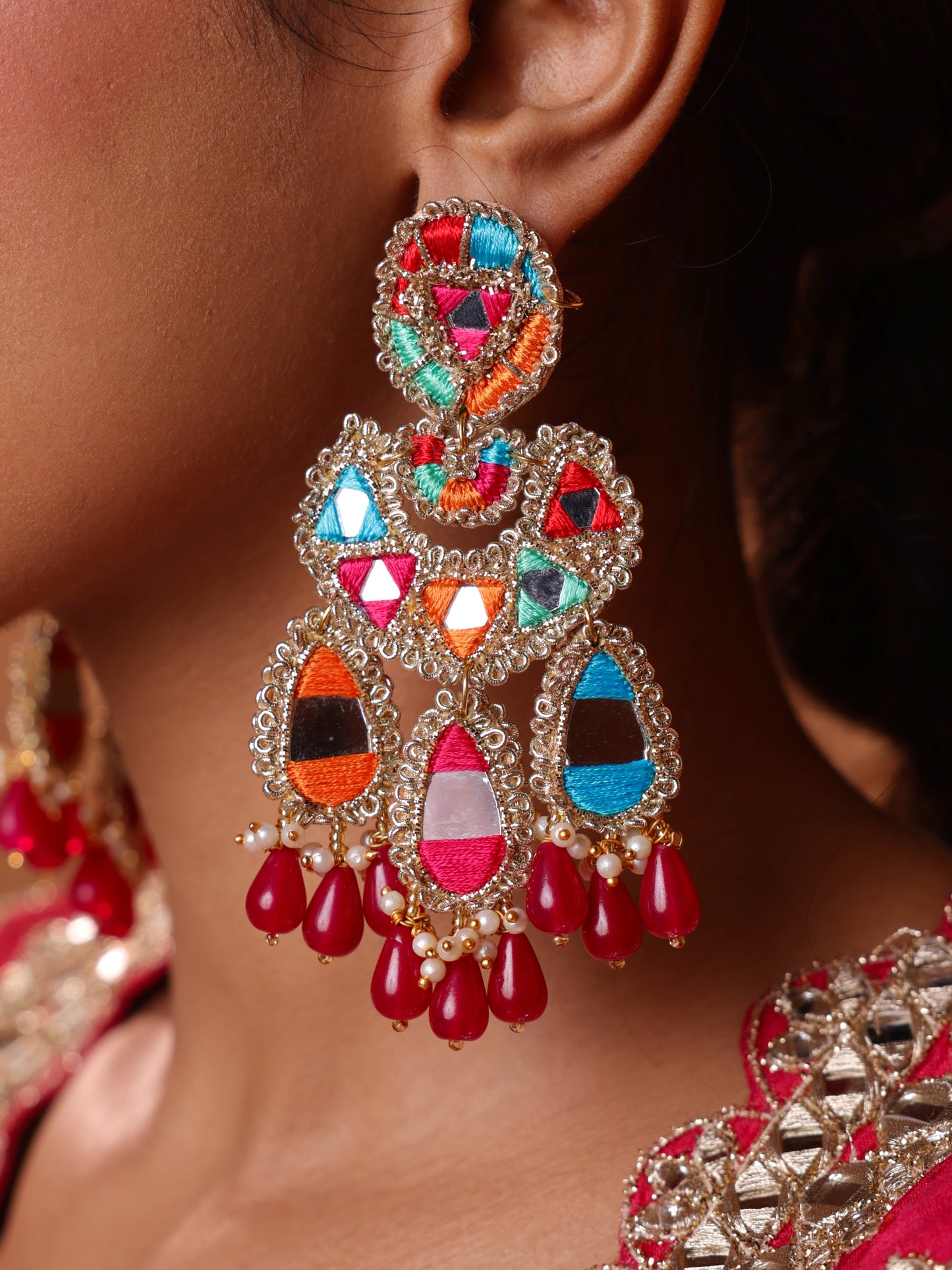 Phulkari Earrings