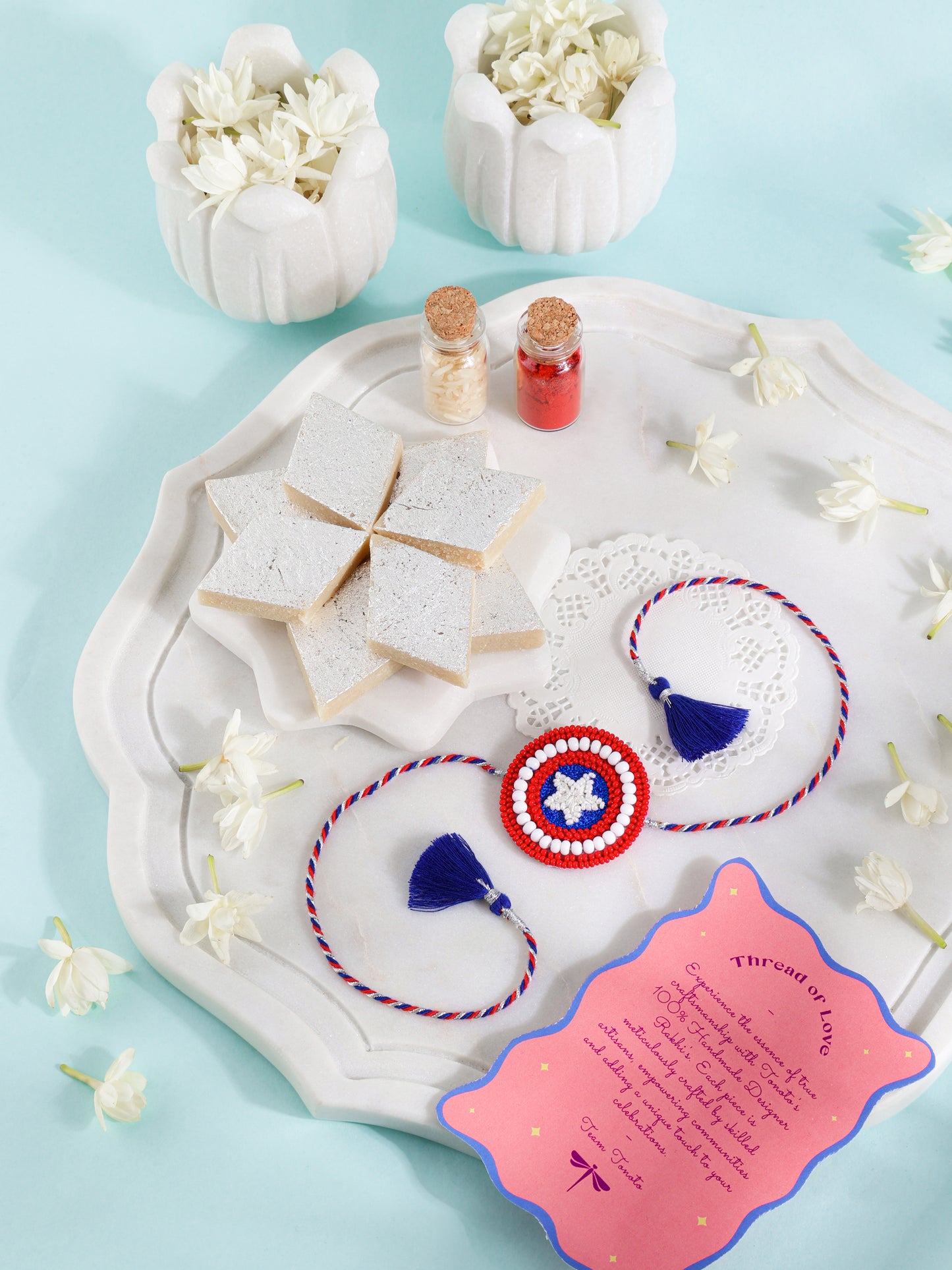 Bulk Superhero Rakhi - Red & White