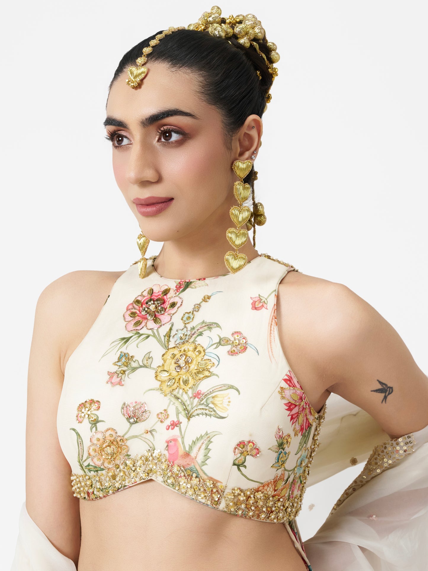 Dilruba Sharara Set - Ivory