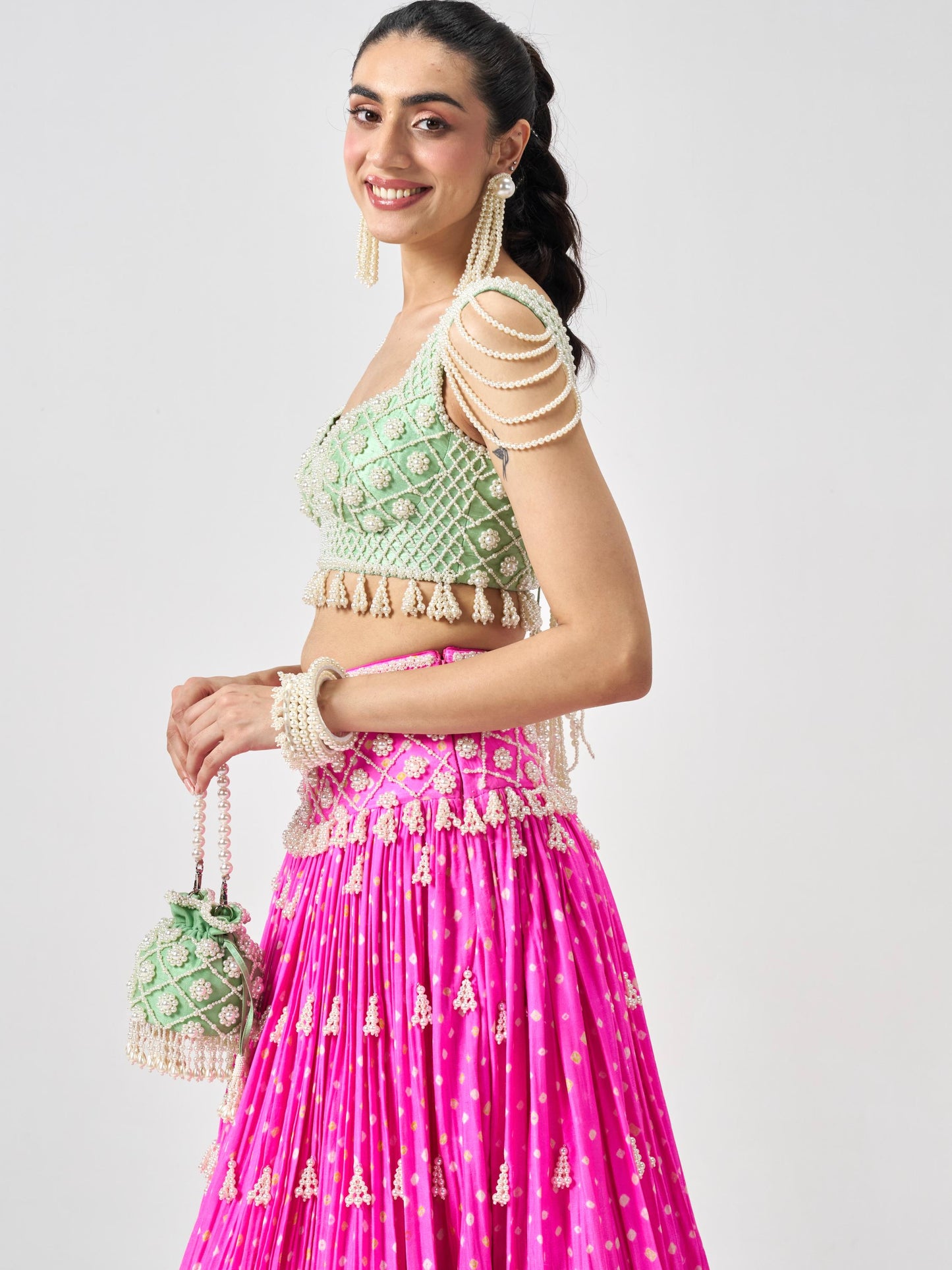 Dil Pearl Potli (Mini) - Pastel Green