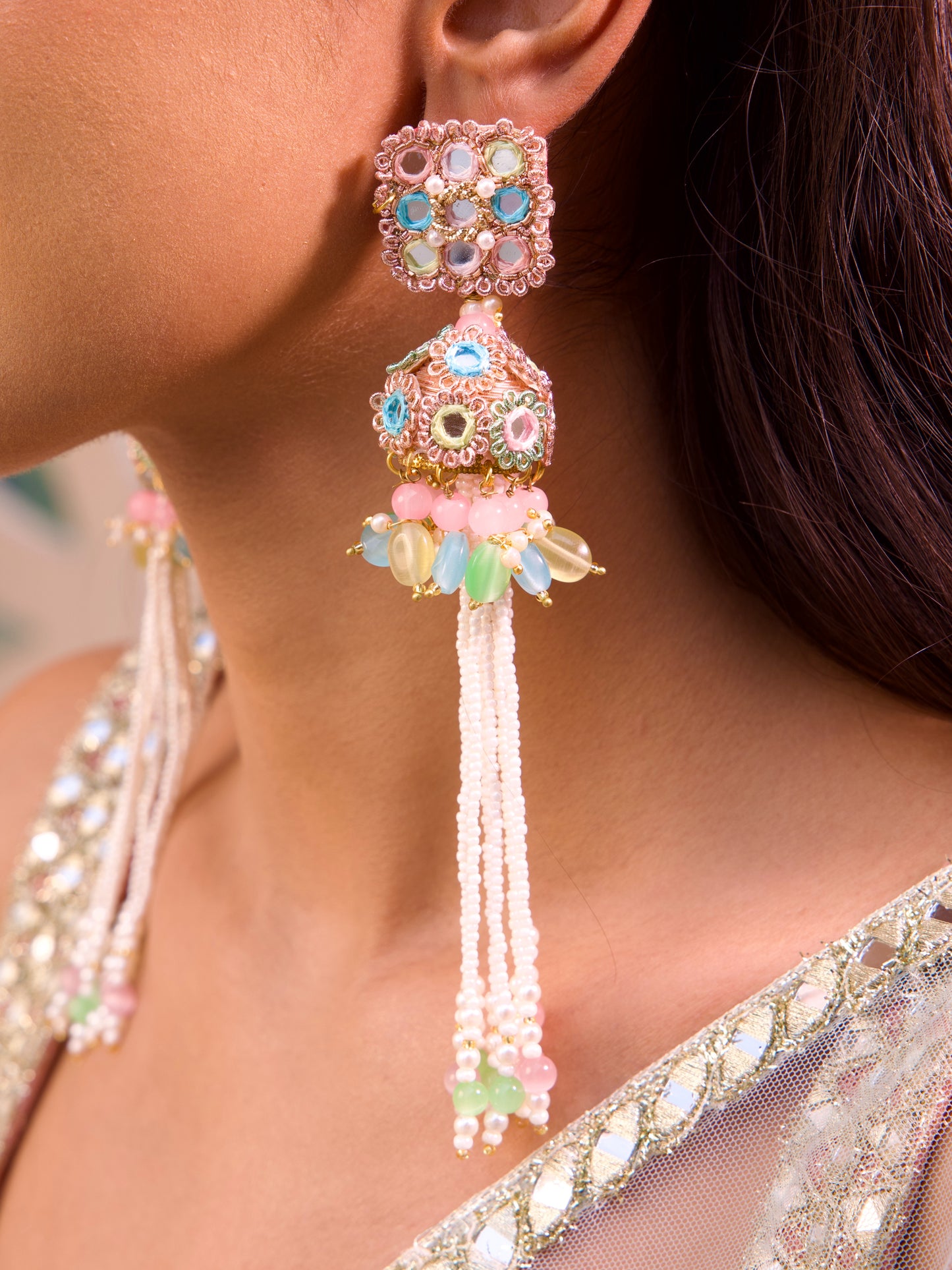 Ulfat (Jhumki Earrings, Mathapatti & Pair of Hathphool Set)