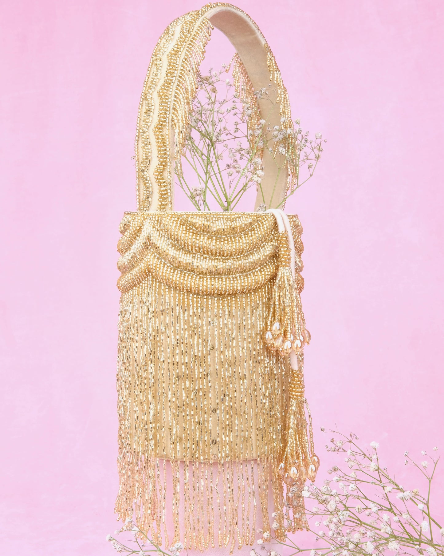 Chandelier Bucket Bag - Gold