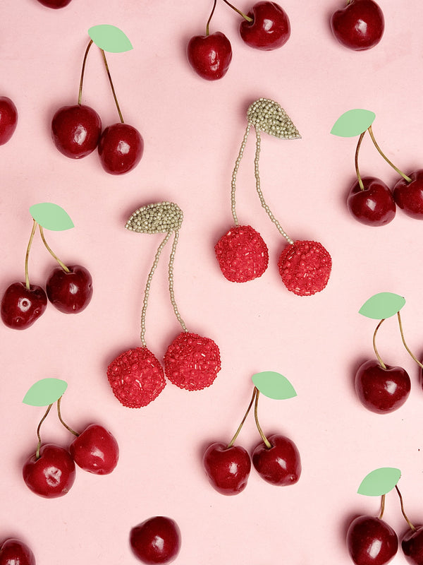 Cherry 3D Pop Earrings - Tonoto.in (6759210746027)